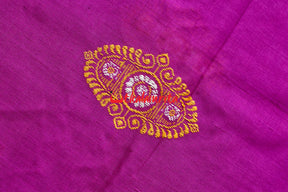 Lavender Bomkai Cotton Saree