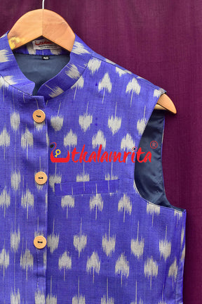 Blue Chhatu Gopalpur Tussar (Modi Jacket)