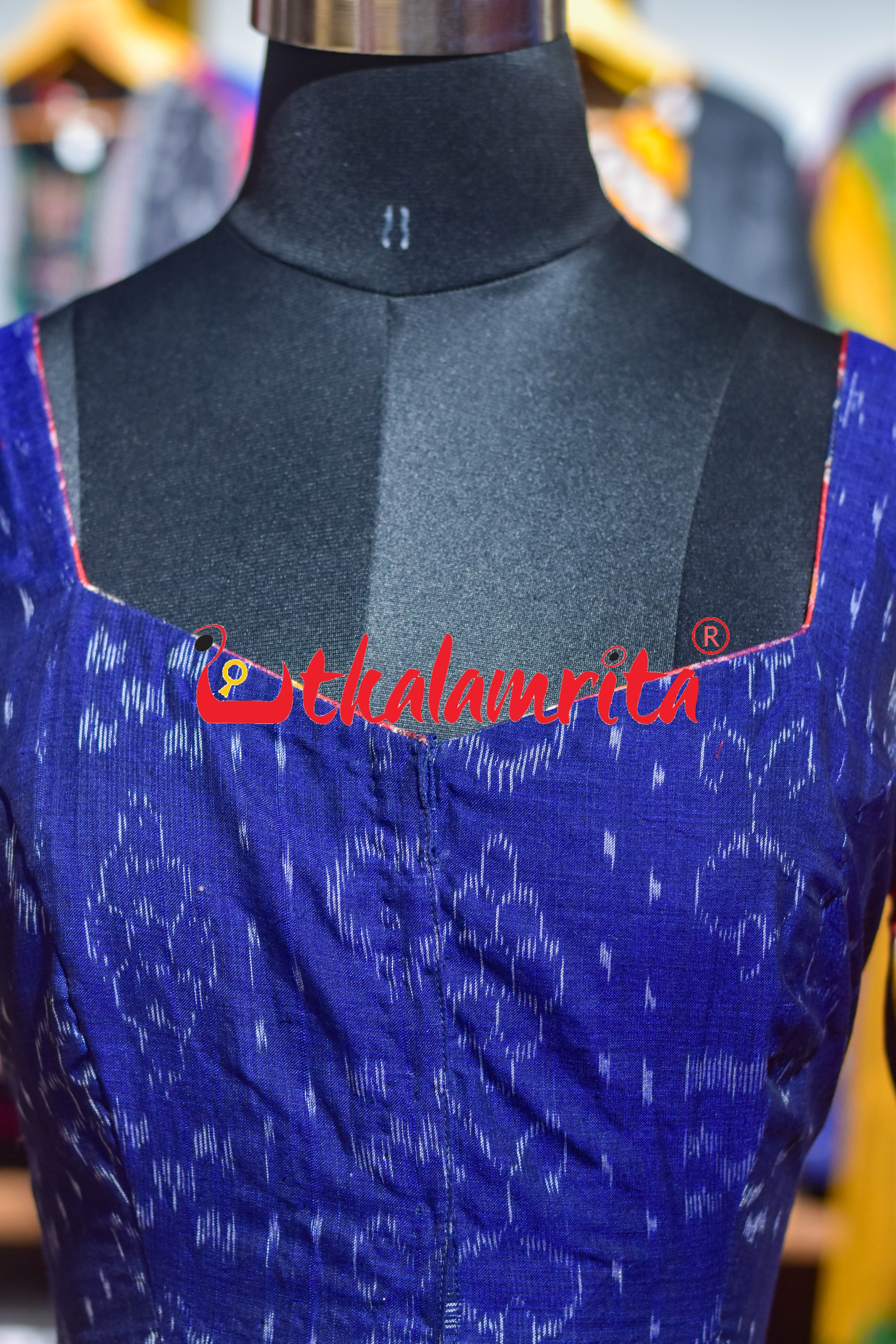 Indigo Blue Flower Designer (Blouse)
