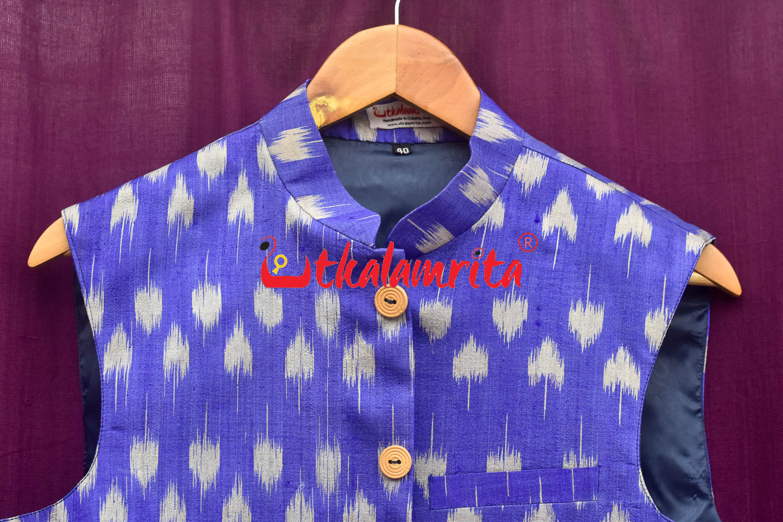 Blue Chhatu Gopalpur Tussar (Modi Jacket)