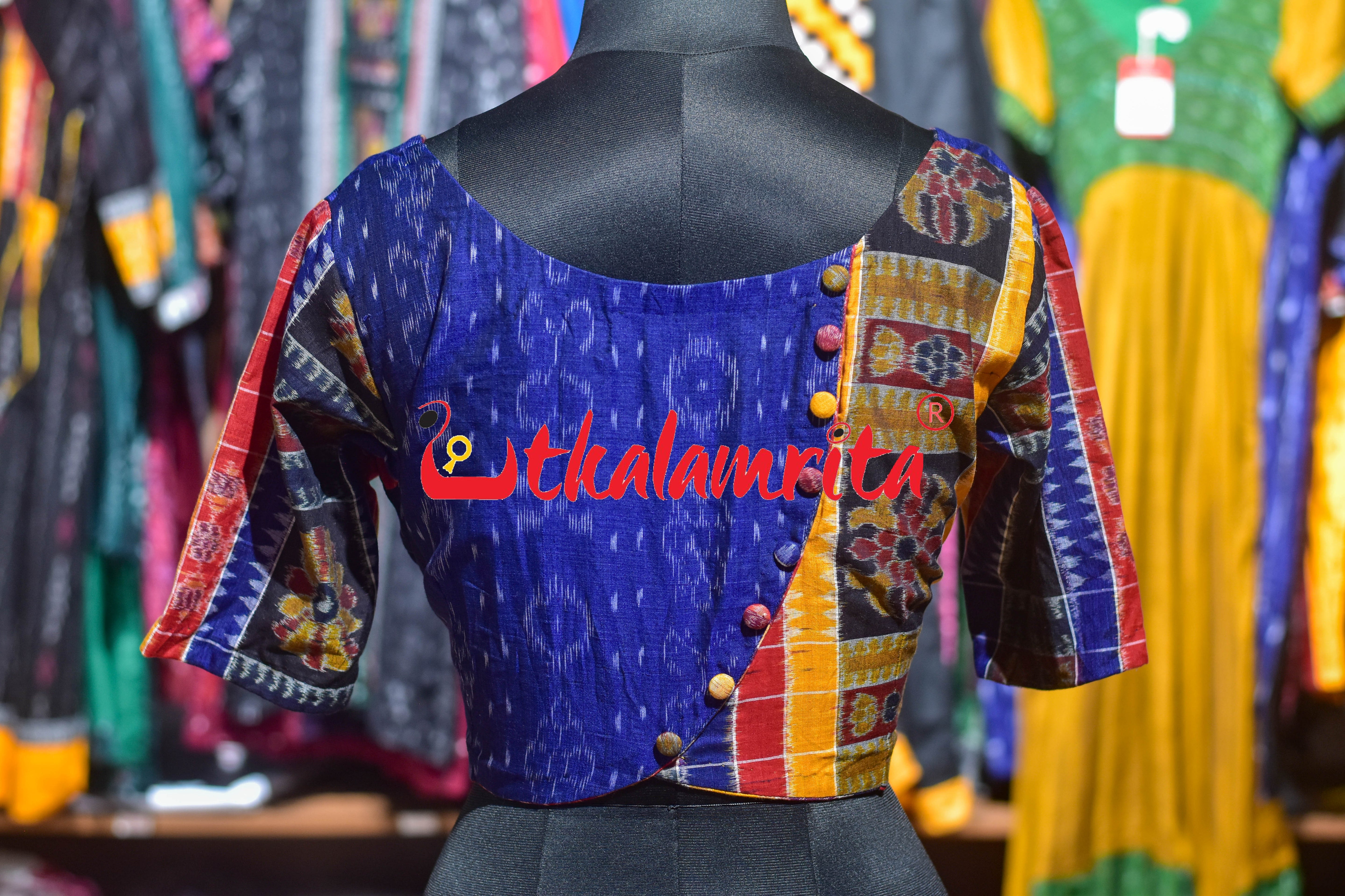 Indigo Blue Flower Designer (Blouse)