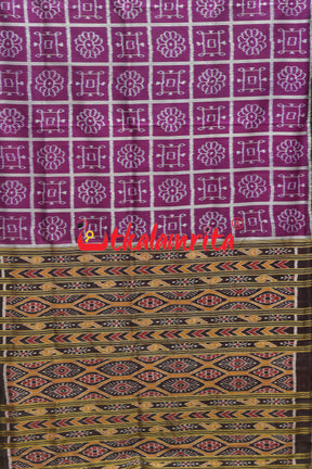 Grape Laxmi Yantra Khandua Silk Saree