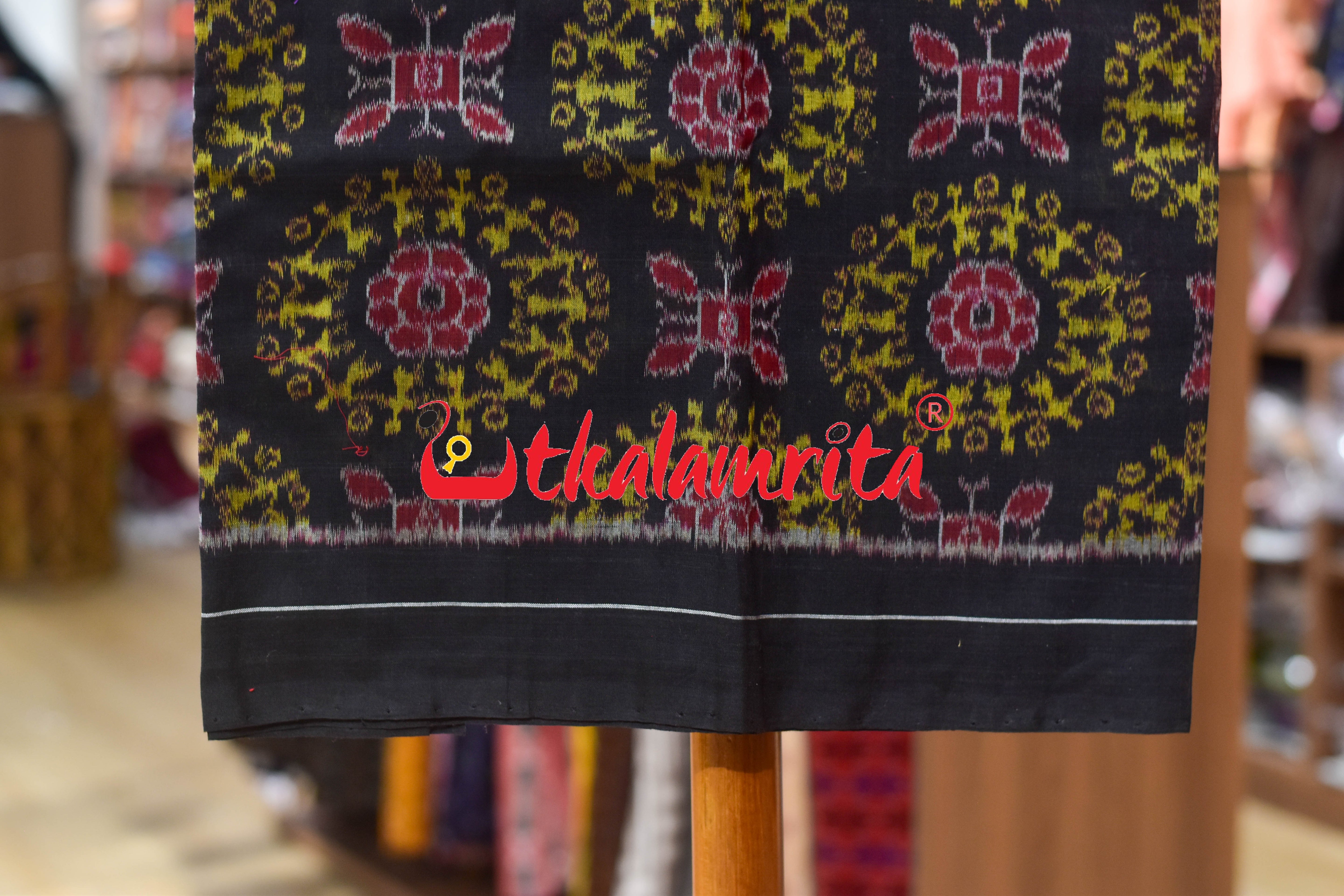 Black Yellow Chakra Tribals Cotton Dress Set