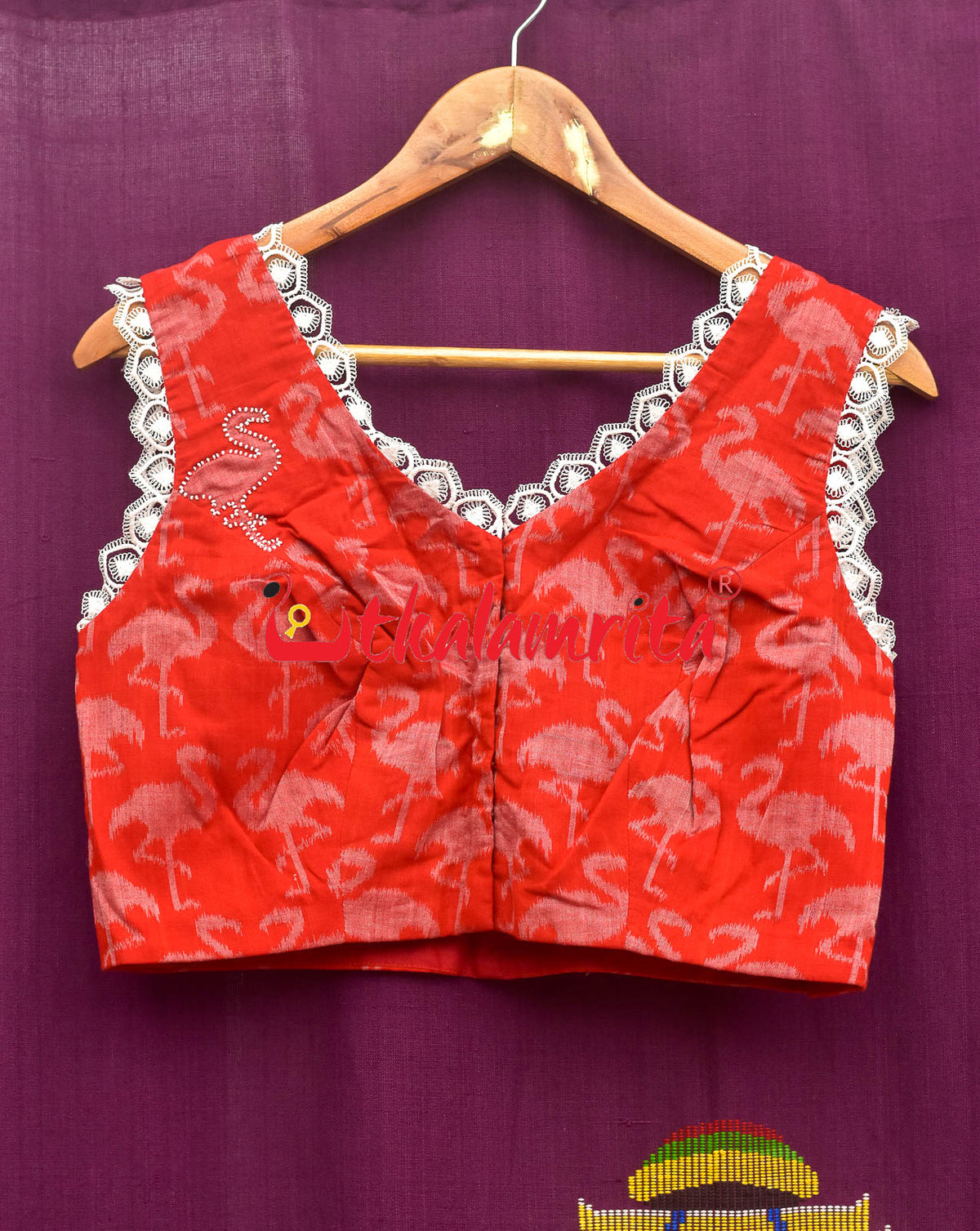 Red Cranes (Blouse)