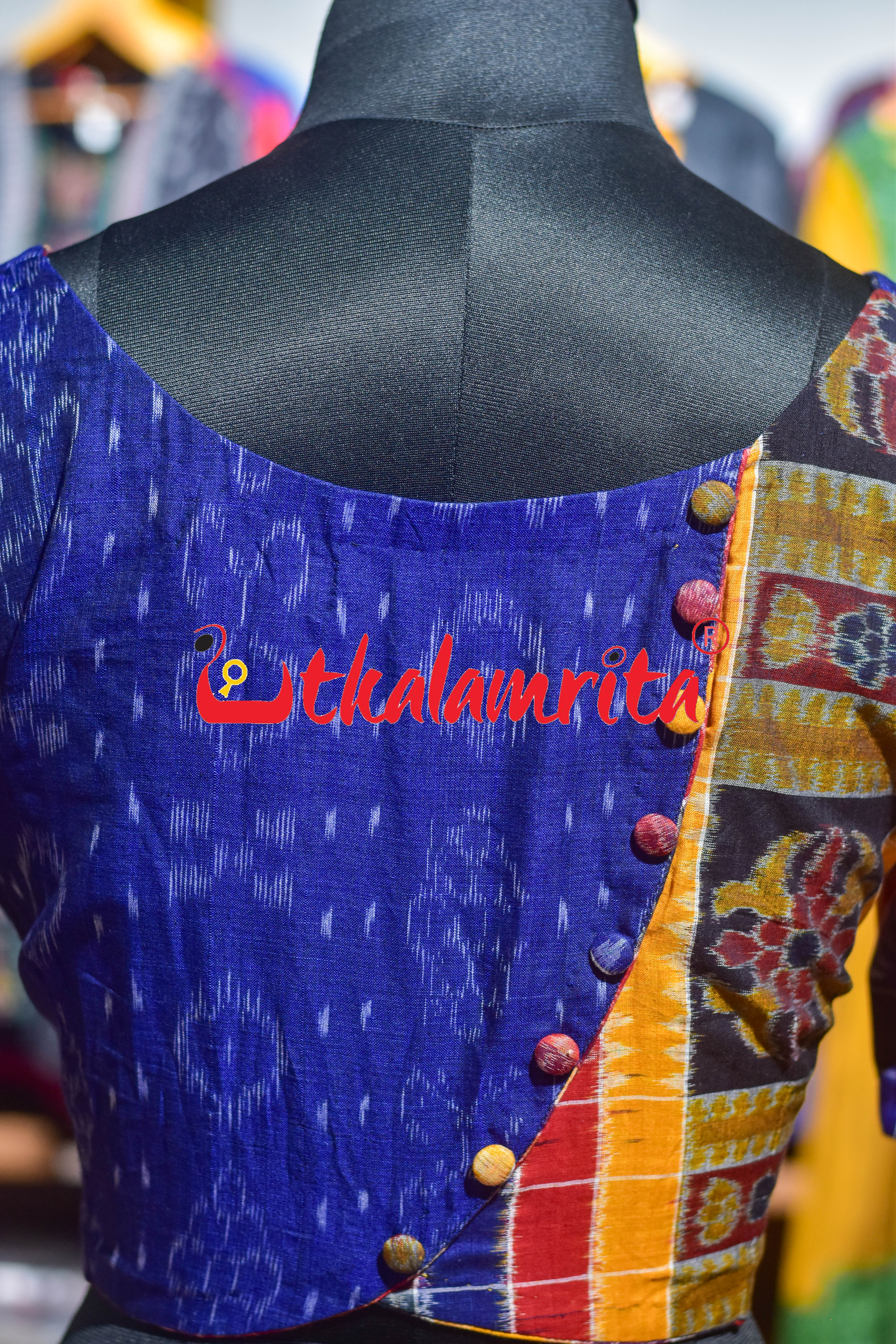 Indigo Blue Flower Designer (Blouse)