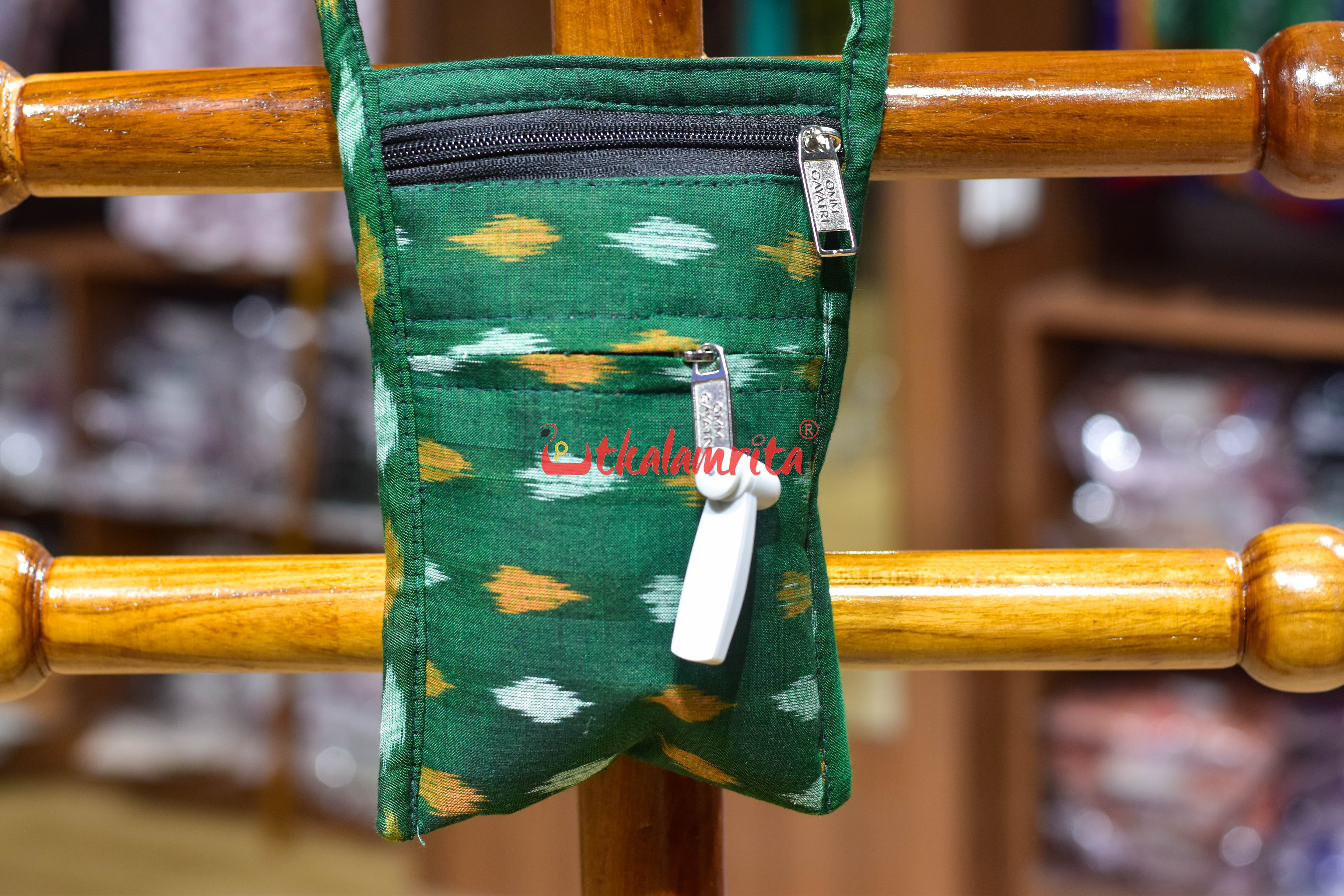 Green Dots Bandha Mobile Sling Bag