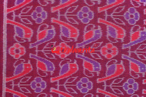 Red Birds On Maroon (Fabric)