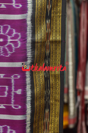 Grape Laxmi Yantra Khandua Silk Saree