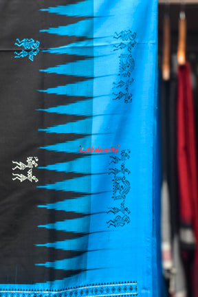 Black Sabari Bomkai Silk Saree