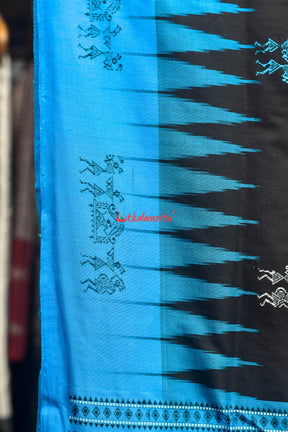 Black Sabari Bomkai Silk Saree