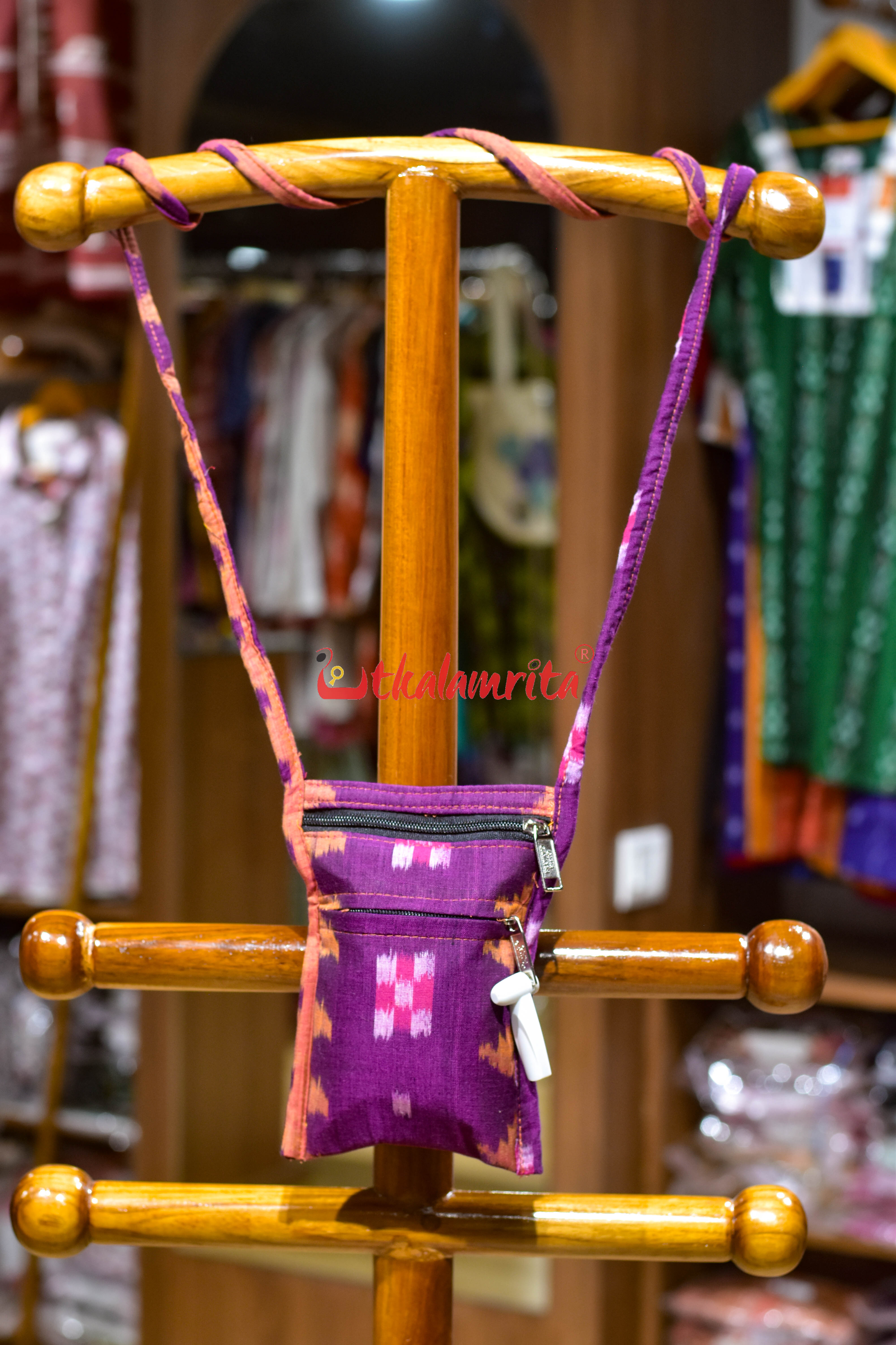 Purple Pasapali Mobile Sling Bag