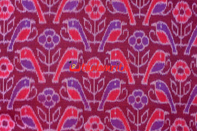 Red Birds On Maroon (Fabric)