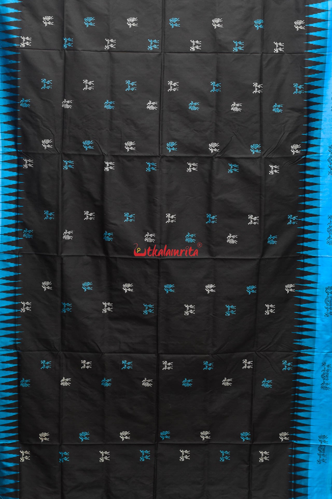 Black Sabari Bomkai Silk Saree