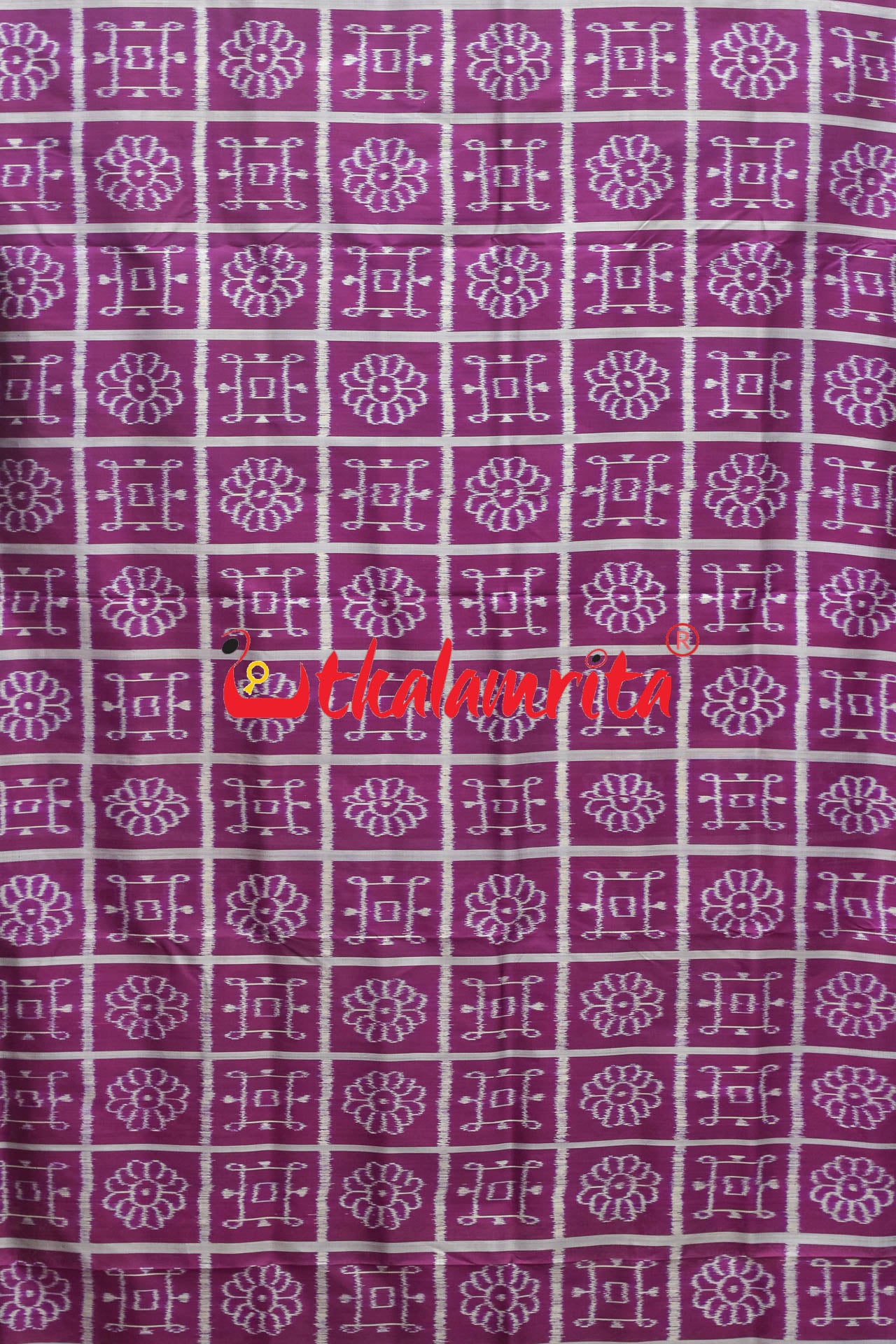 Grape Laxmi Yantra Khandua Silk Saree