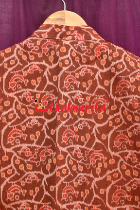 Maroon Chadhei Mix Silk (Modi Jacket)