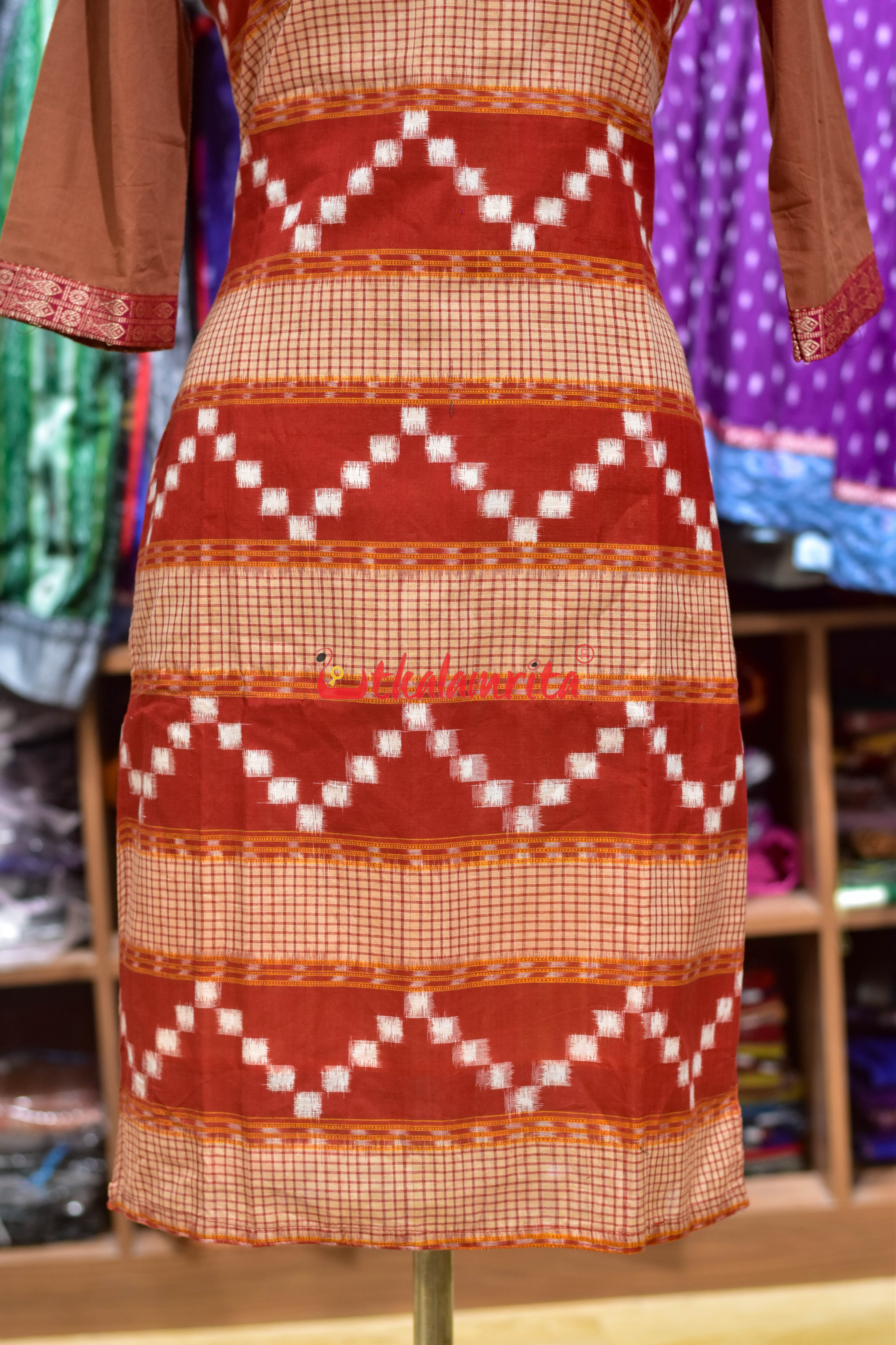 Rust Sachipar Pasapali (Ladies' Kurti)