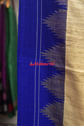 Off White Ganga Jamuna Fishes Tussar Kotpad Saree