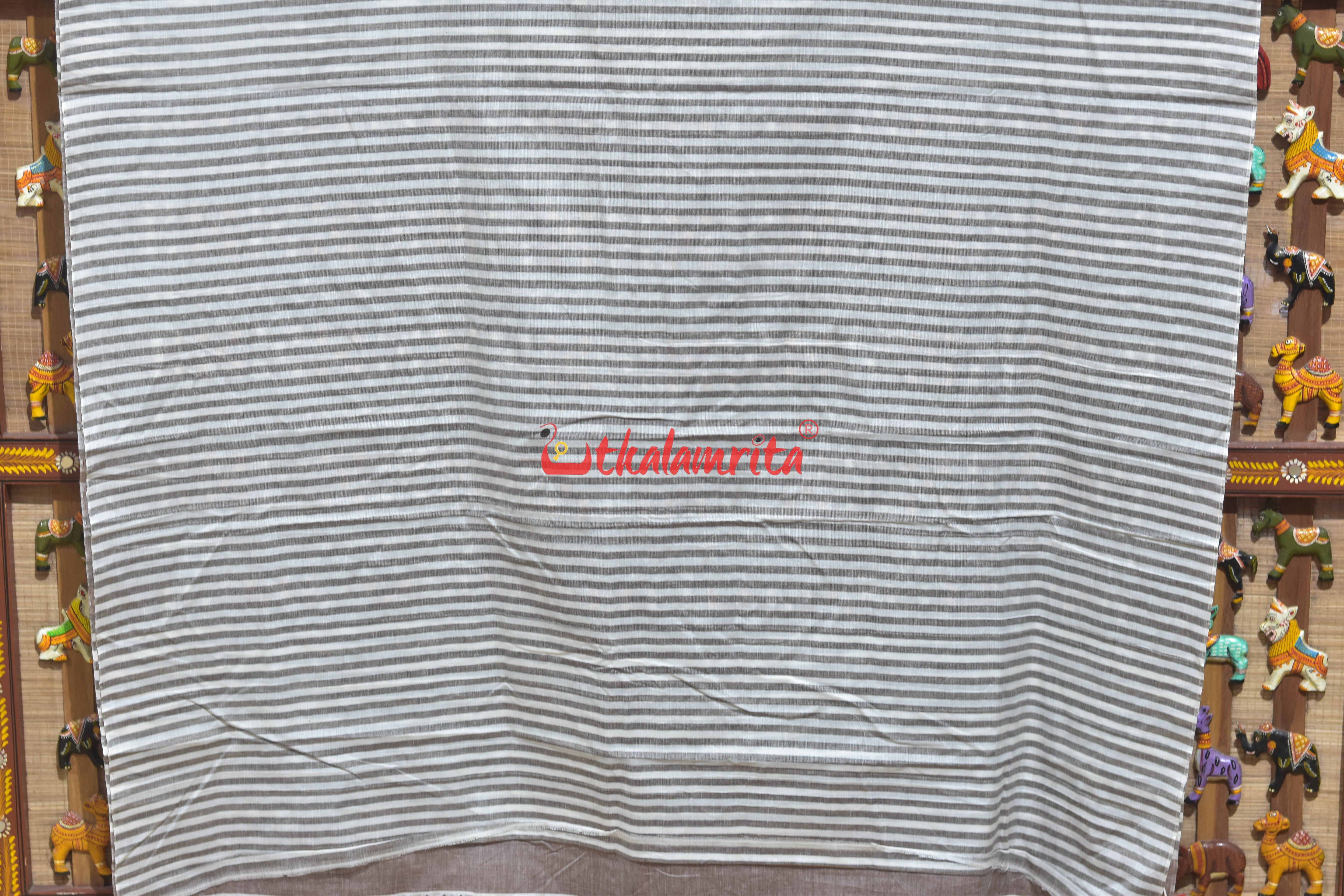 Tribal Light Brown Khandua Cotton Saree