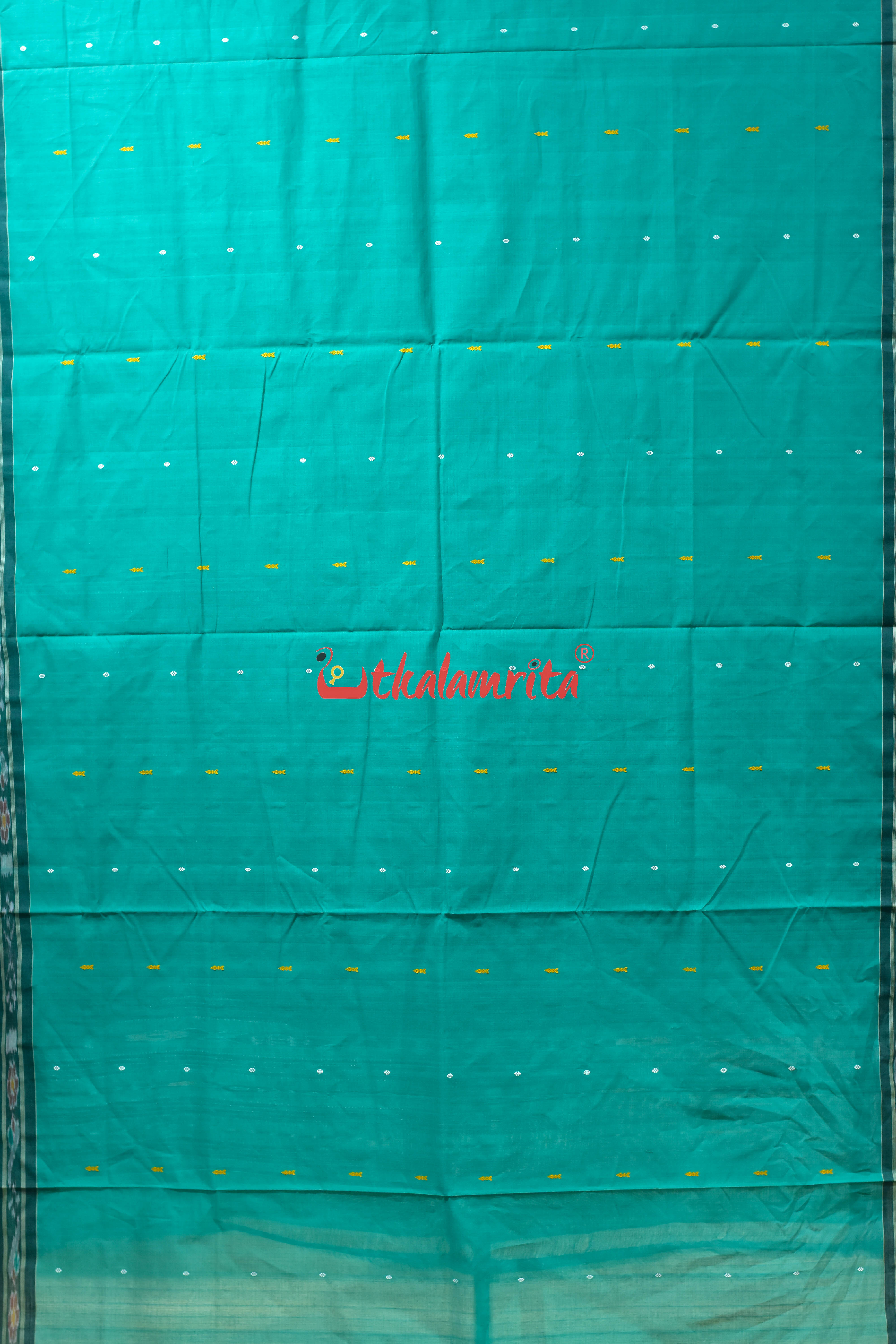 Seafoam Green Pittala Single Cotton Saree