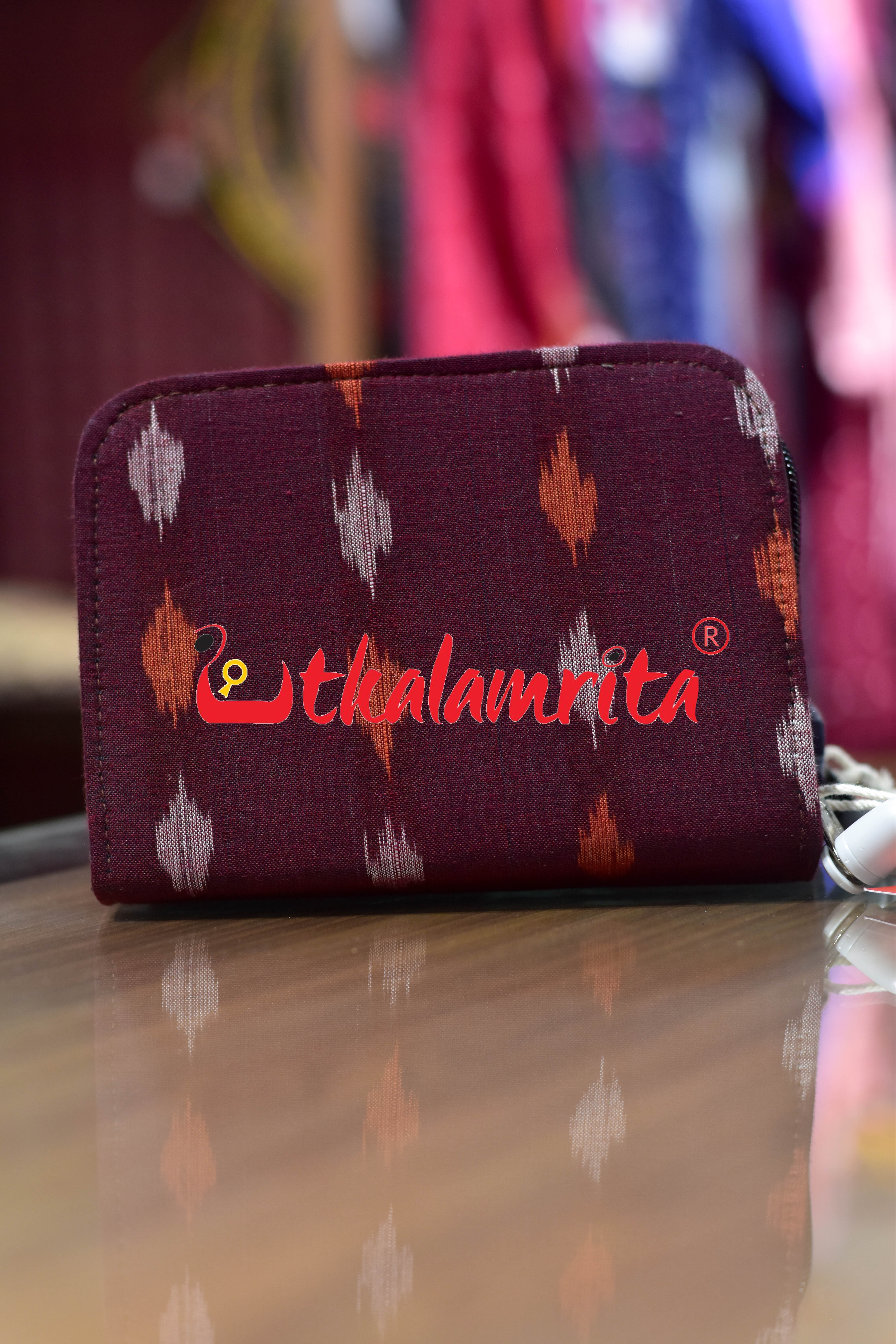 Maroon Orange Dots Vanity ATM Case