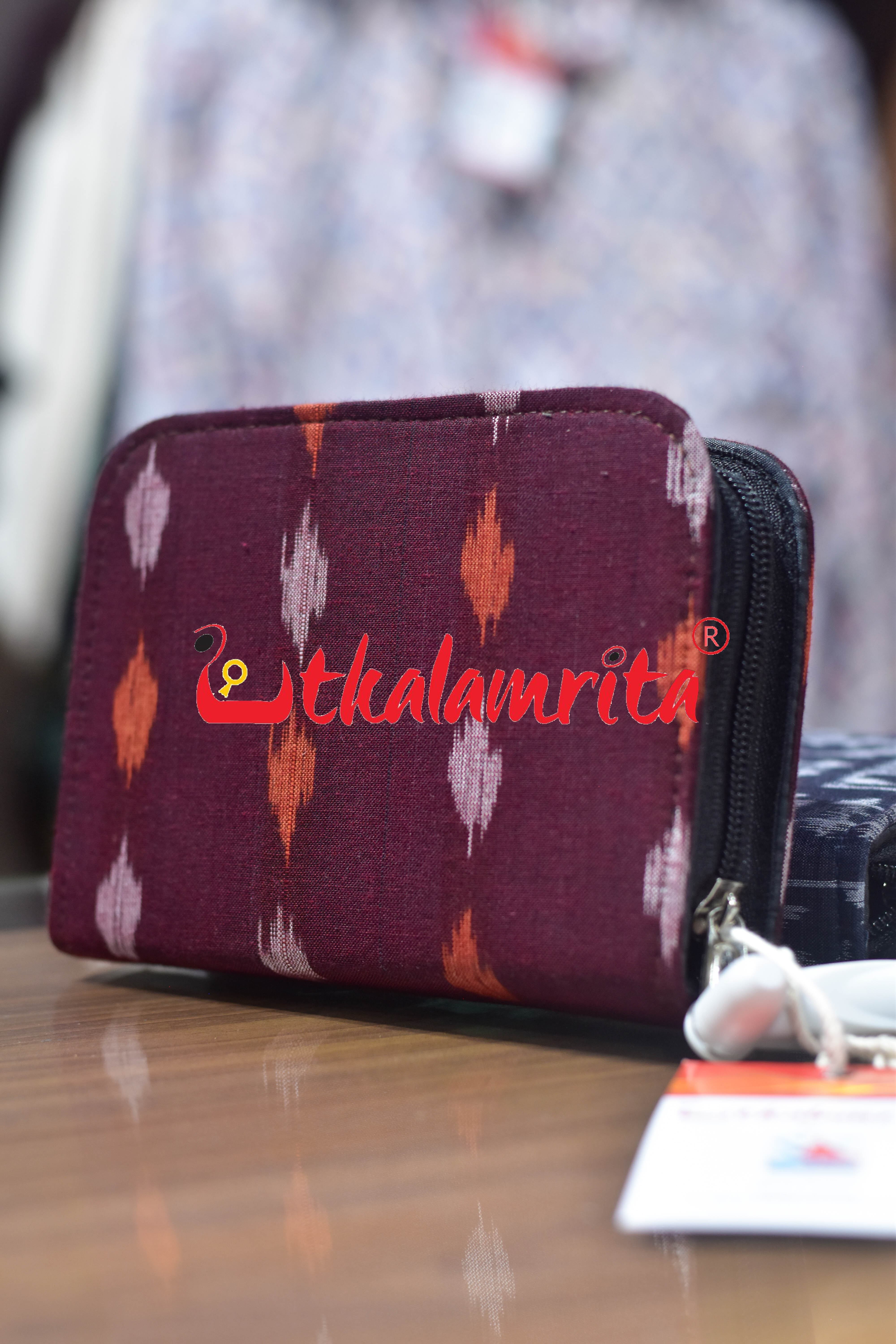 Maroon Orange Dots Vanity ATM Case