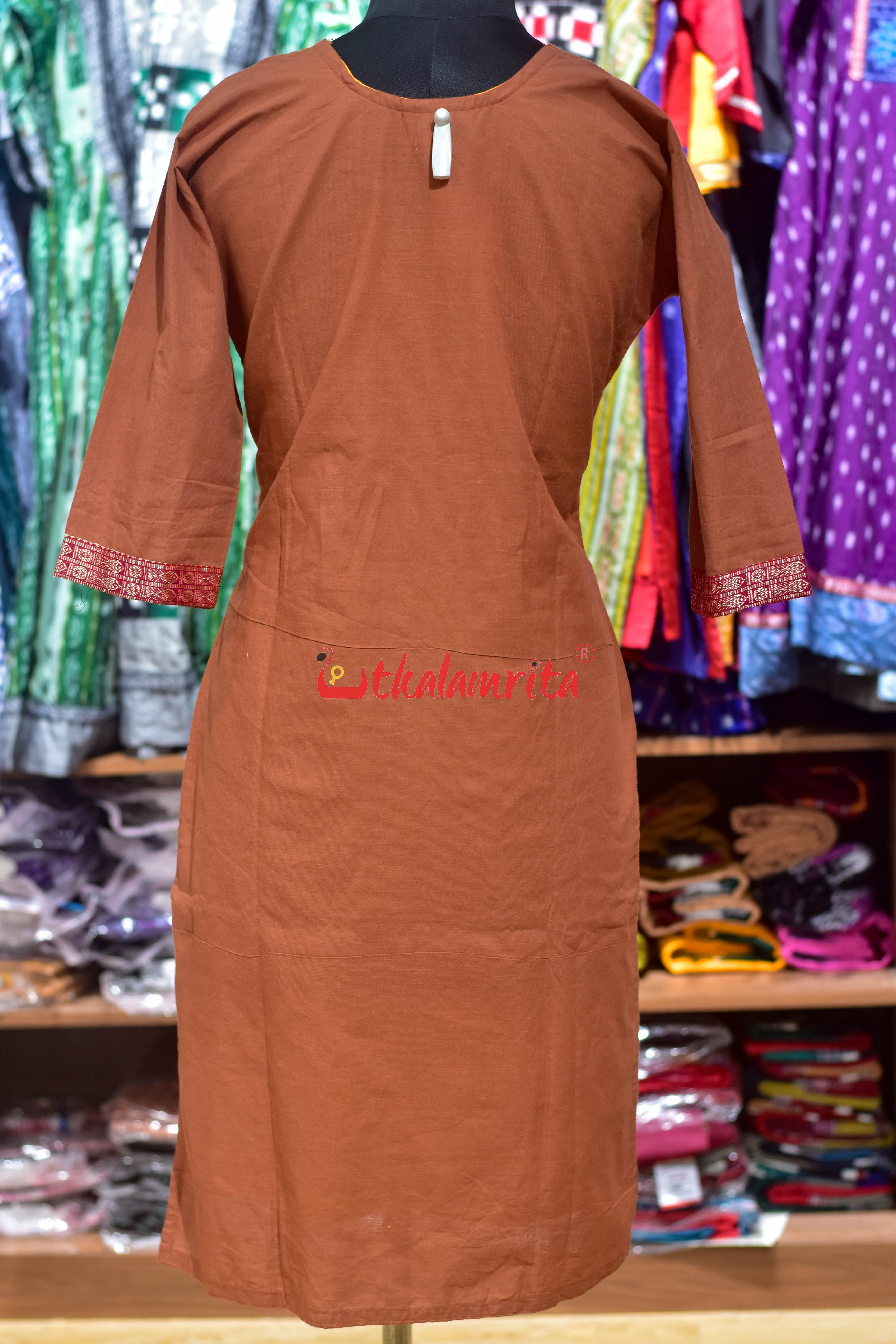 Rust Sachipar Pasapali (Ladies' Kurti)