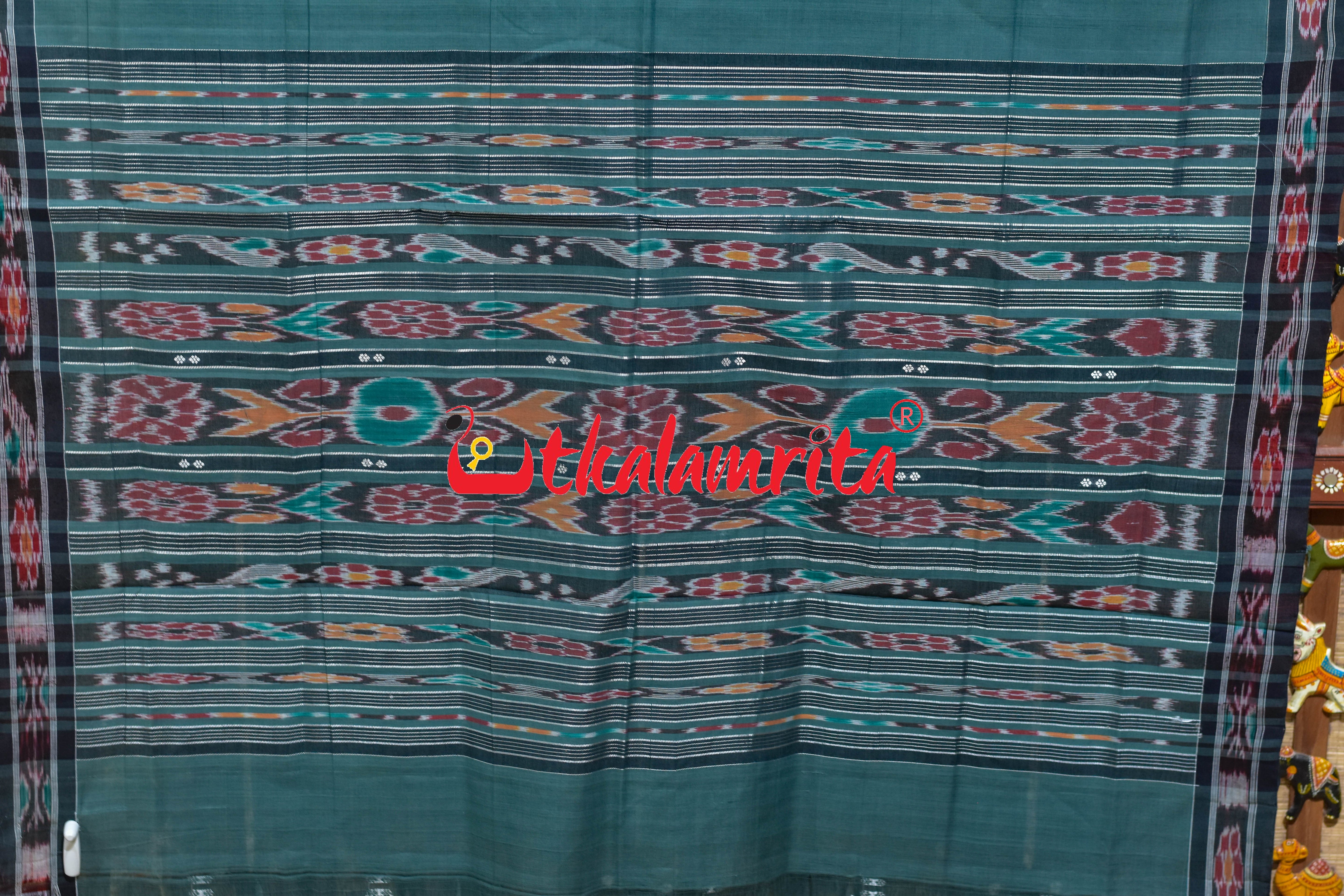 Olive Grey Pittala Single Cotton Saree