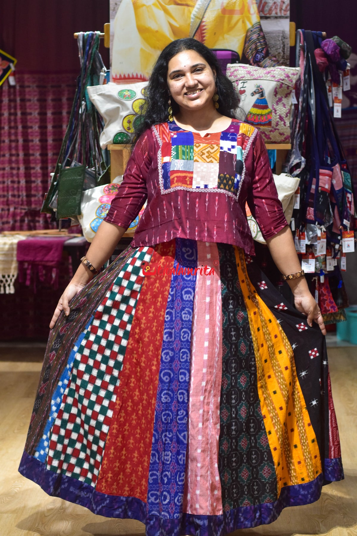 Odisha Ikat Designer Garba Skirt
