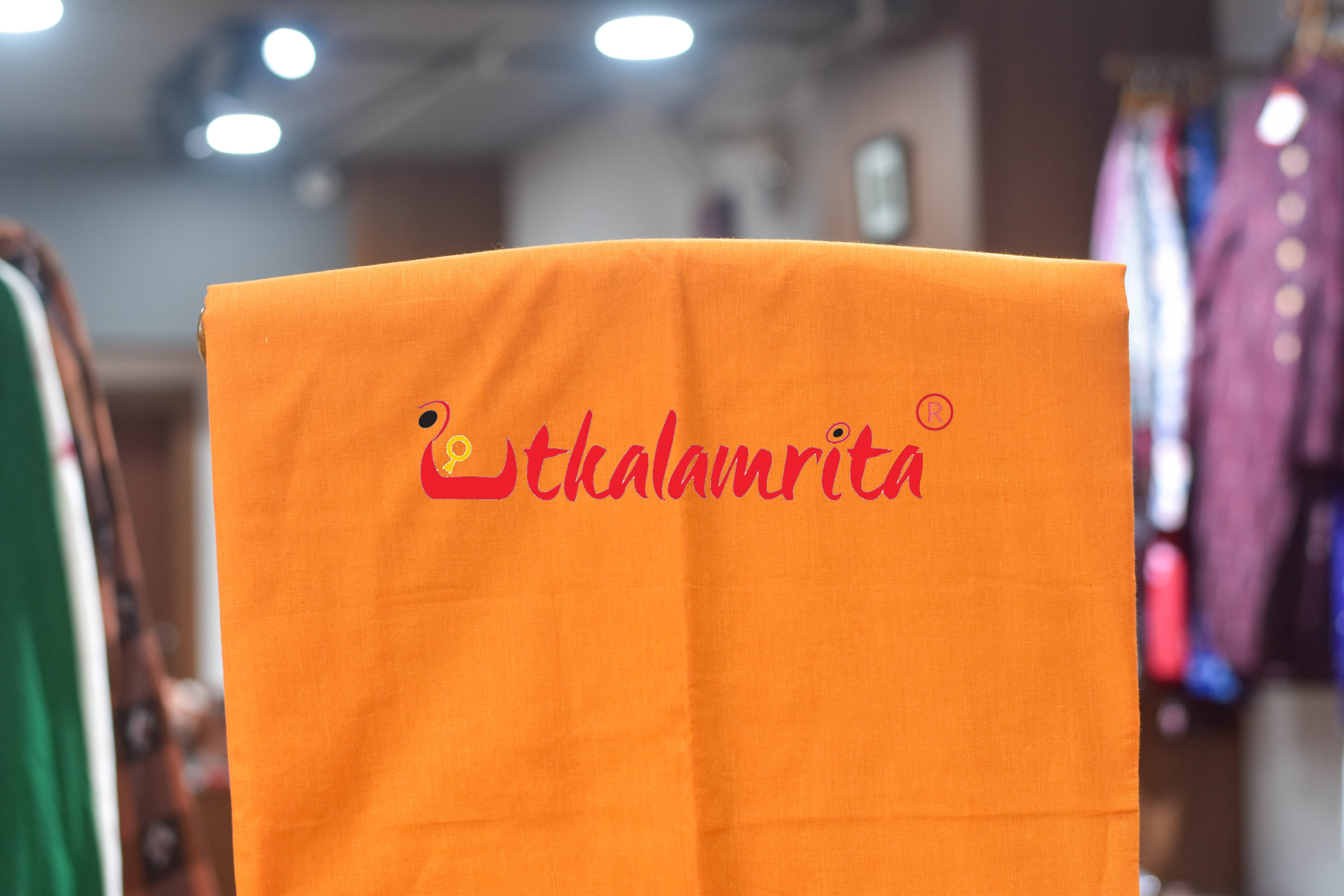 Coffee Yellow Adibasi Theme Sambalpuri Cotton Dress Set