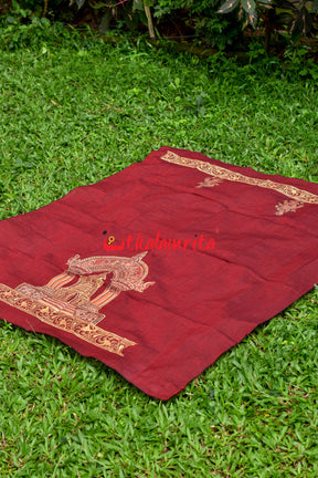 Mukteshwar Gate Pattachitra Maroon (Kurta Piece)