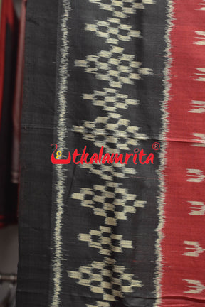 Red Body Ikat TT Gopalpur Tussar Saree