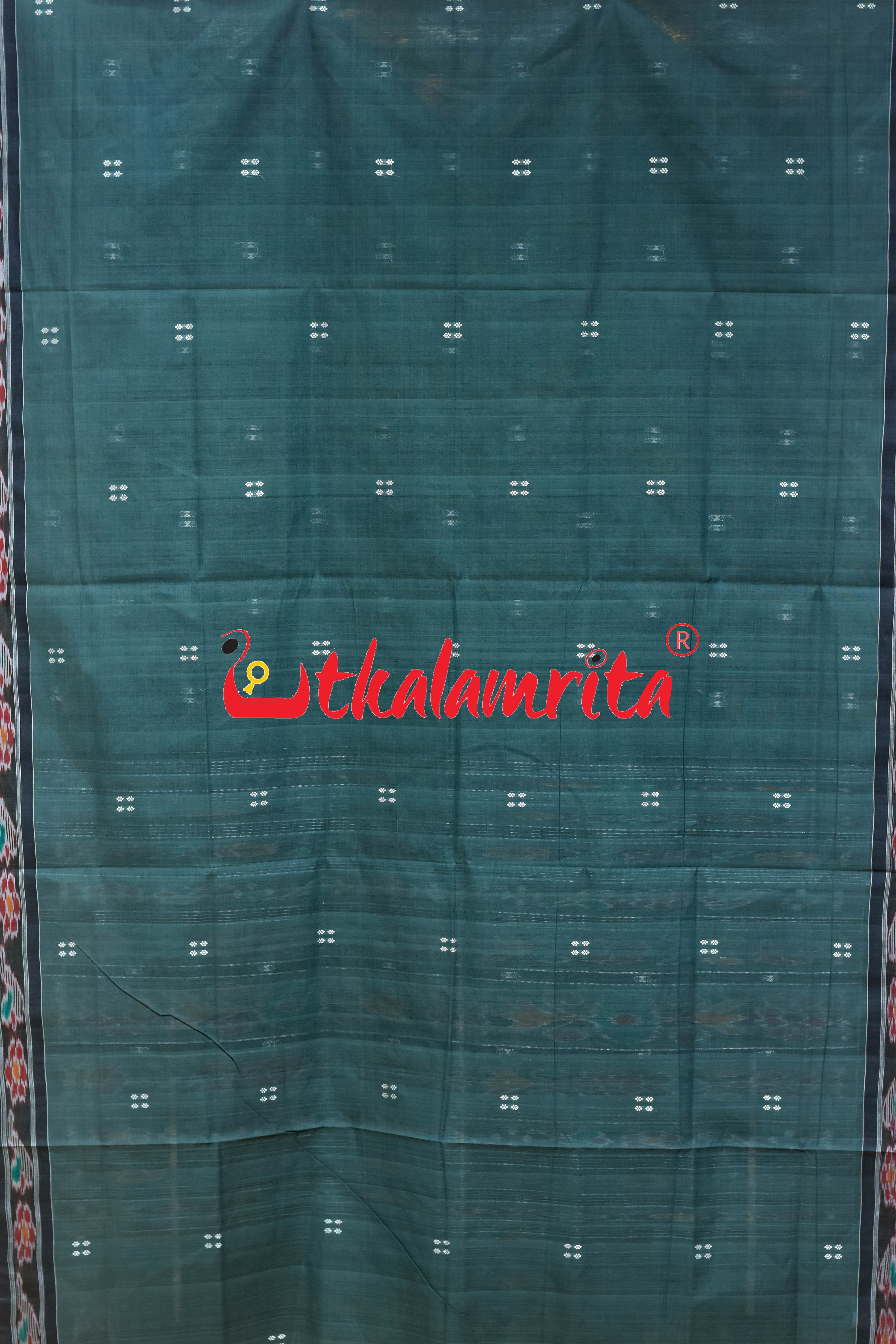 Olive Grey Pittala Single Cotton Saree