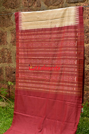 Ghee Maroon Gopalpur Tussar