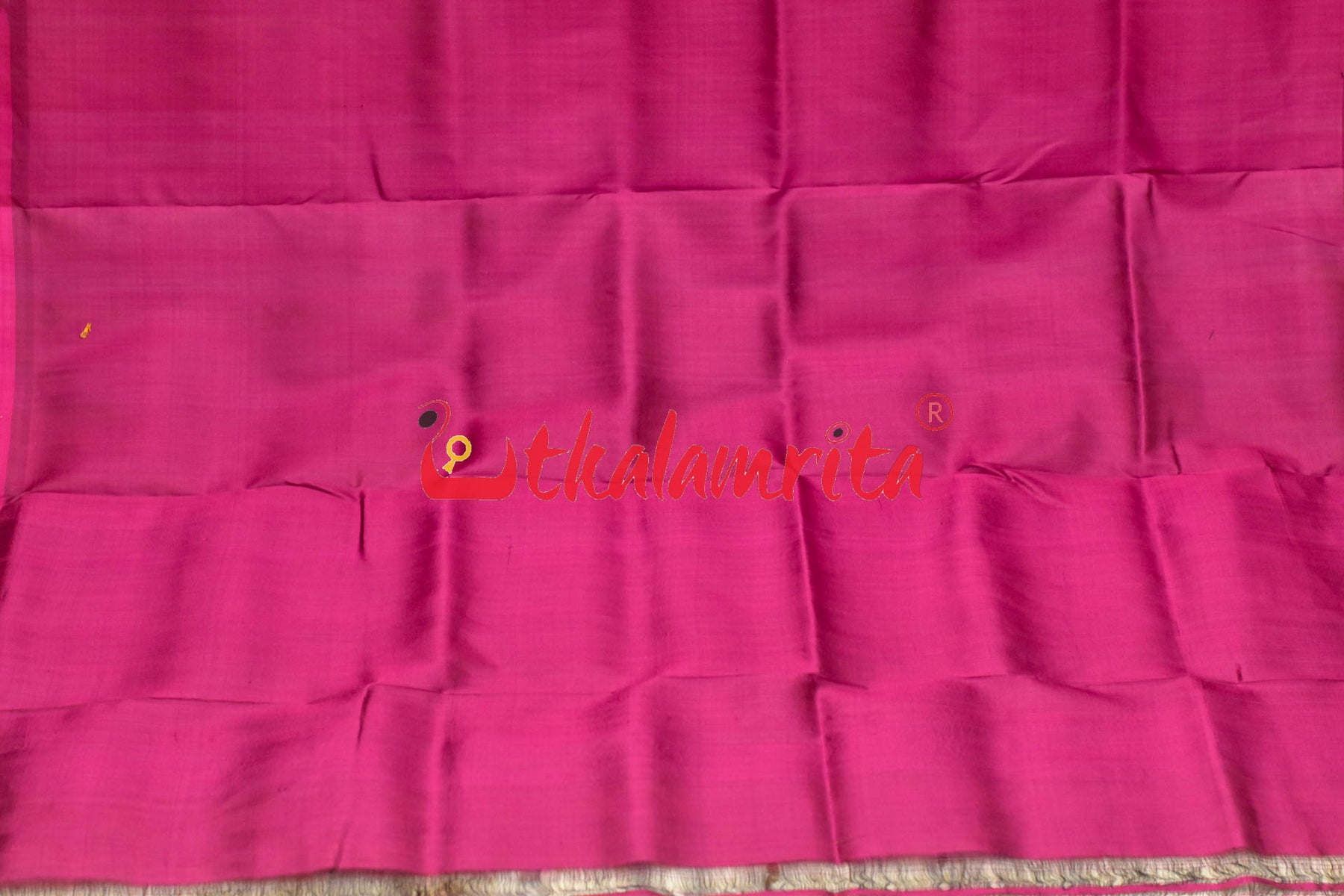 Black with Magenta Mustard Kumbha Khandua Silk Saree