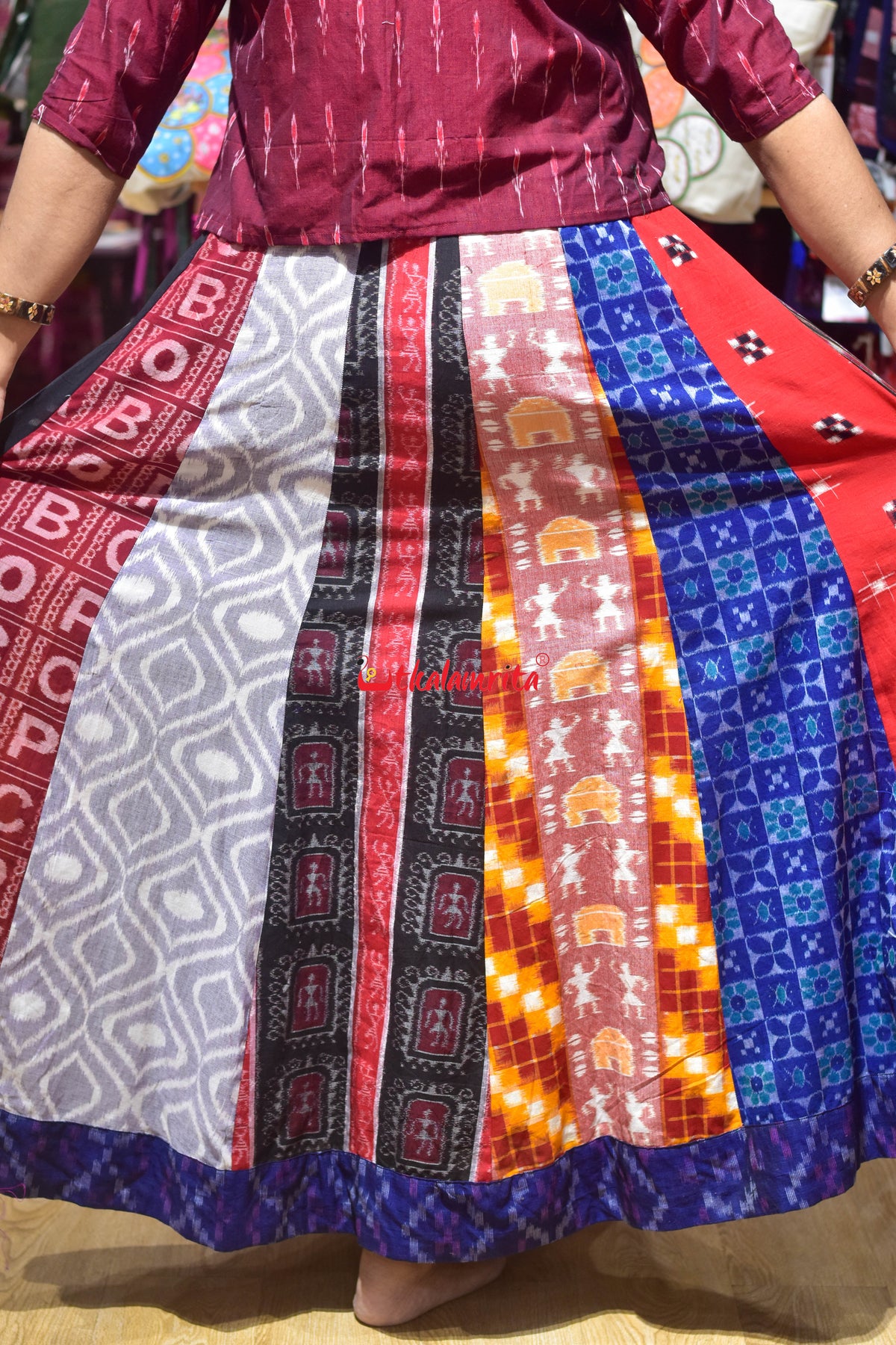 Odisha Ikat Designer Garba Skirt