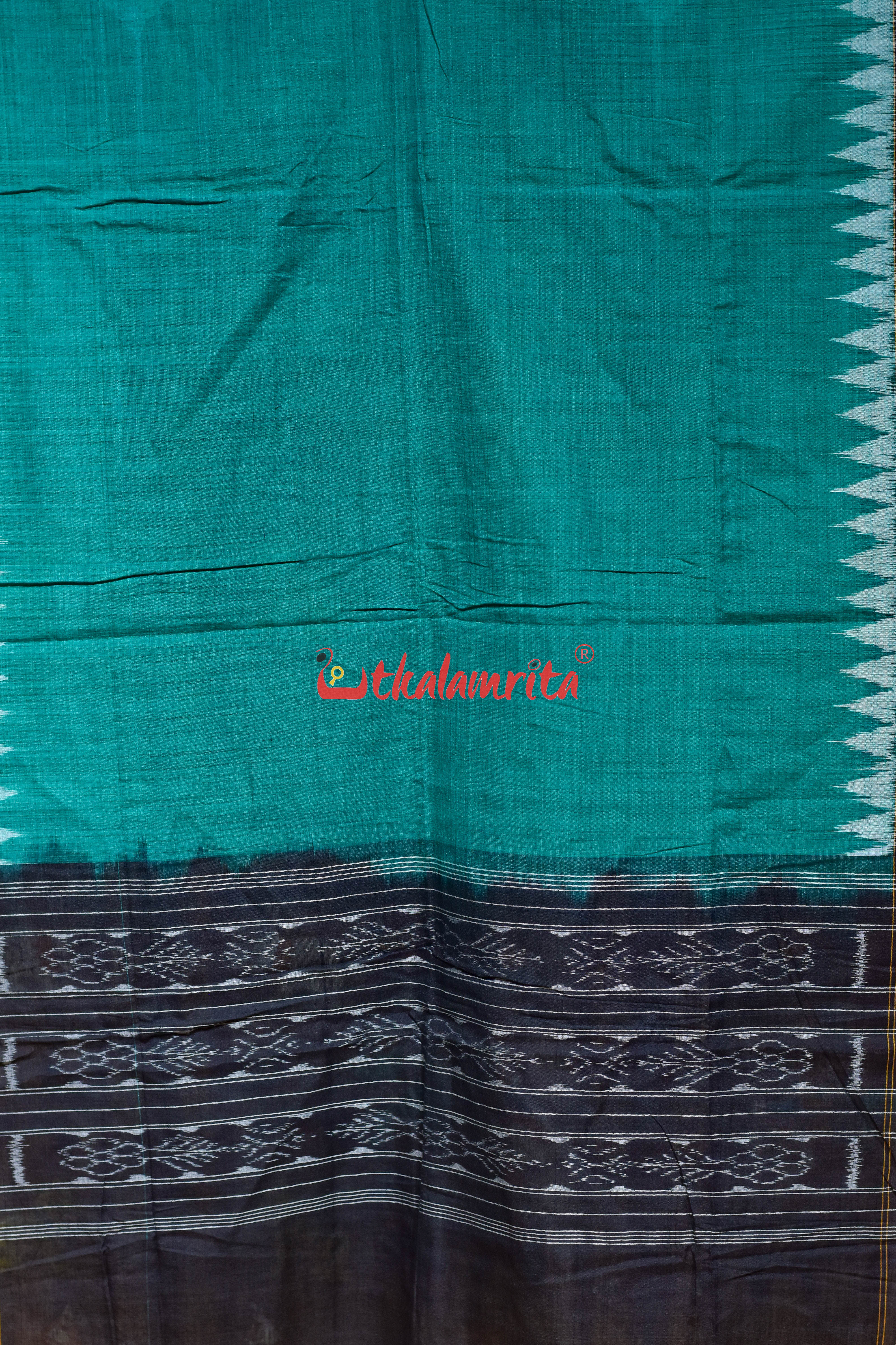 Green Black Flower Bandha Cotton (Dupatta)