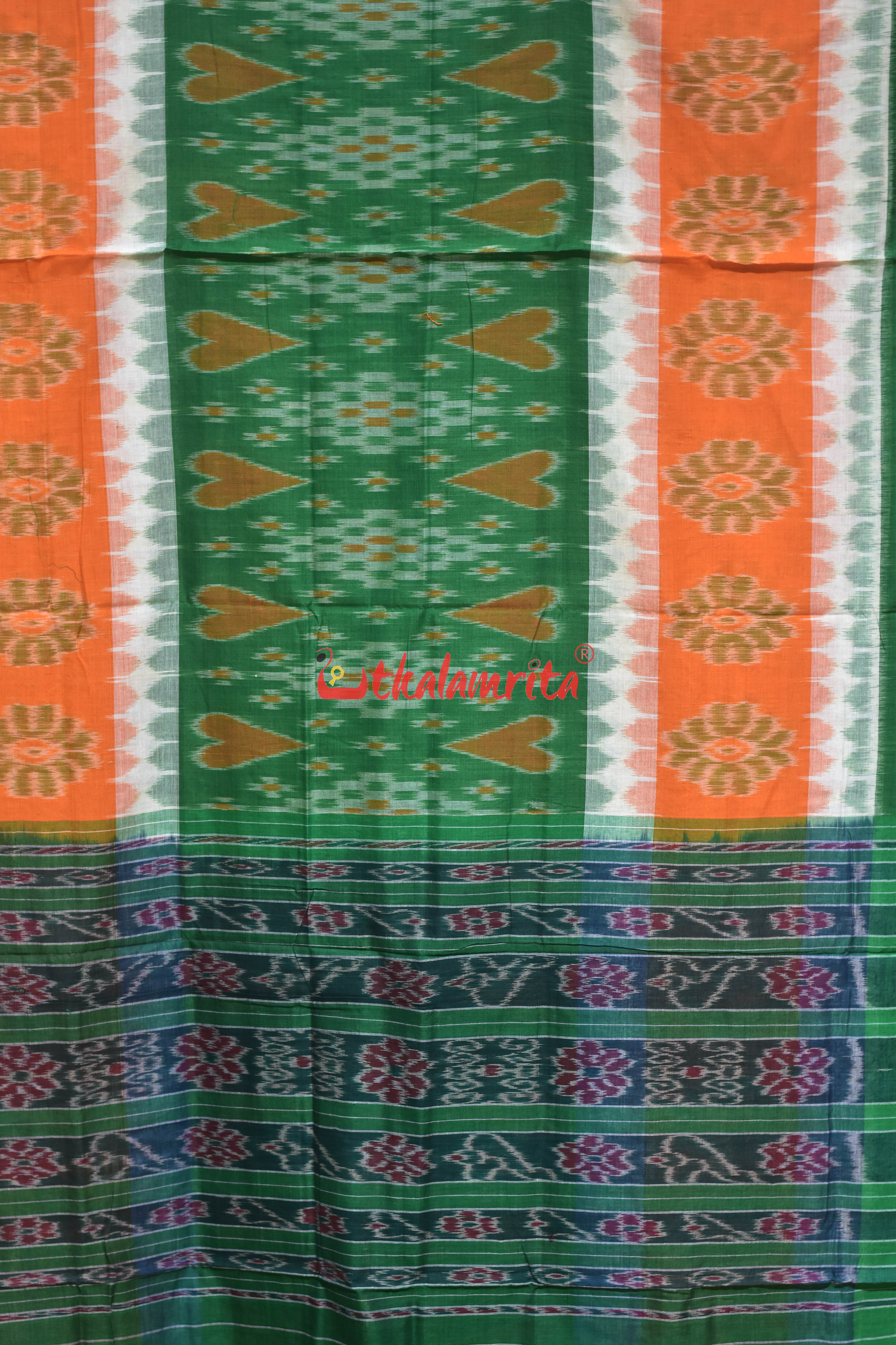 Triranga Love Pasapali Bandha Khandua Cotton Saree