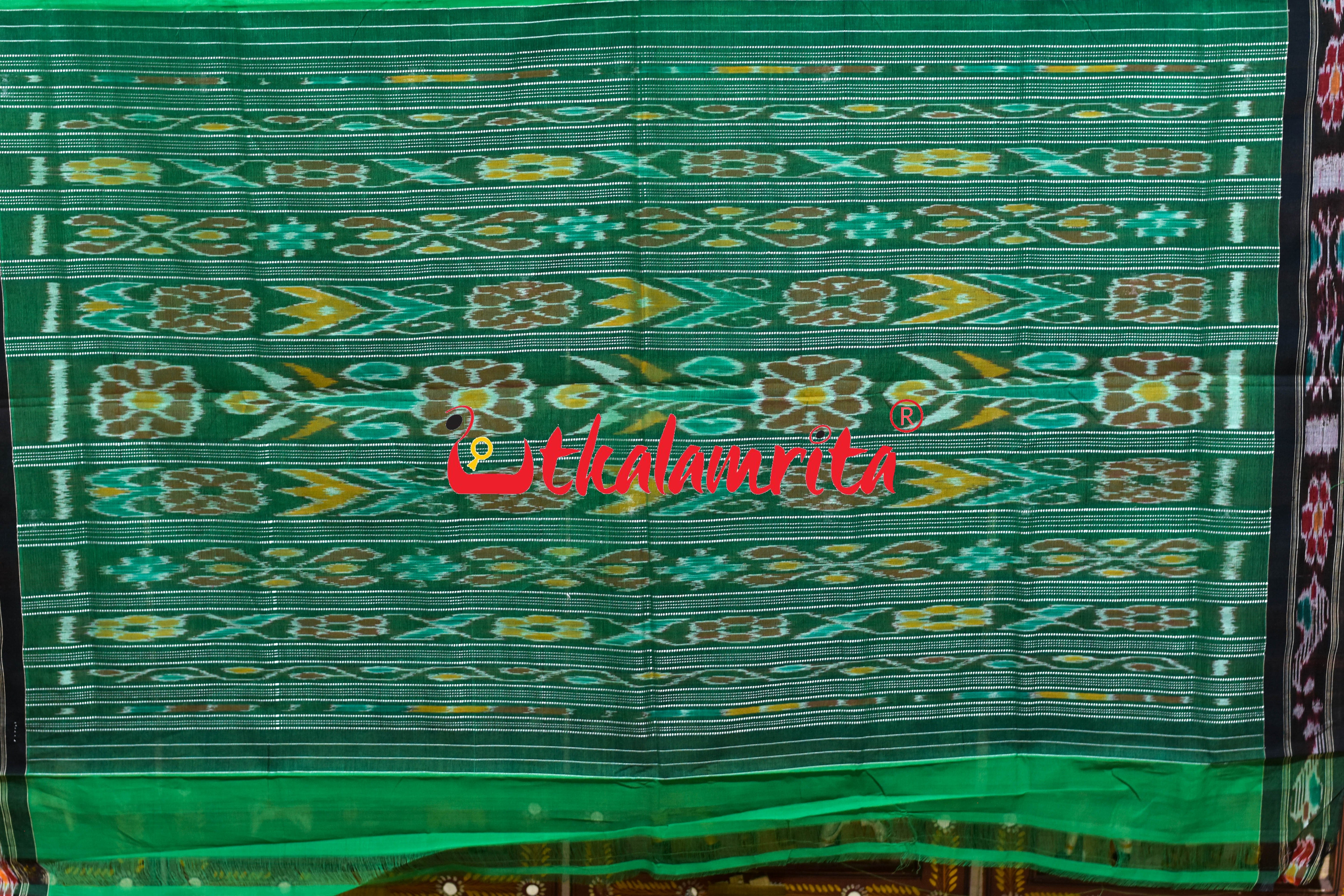 Green Pittala Single Cotton Saree