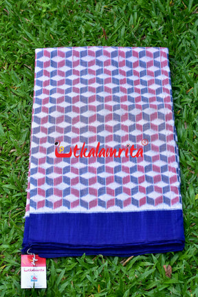 3D On White Sambalpuri Cotton (Fabric)