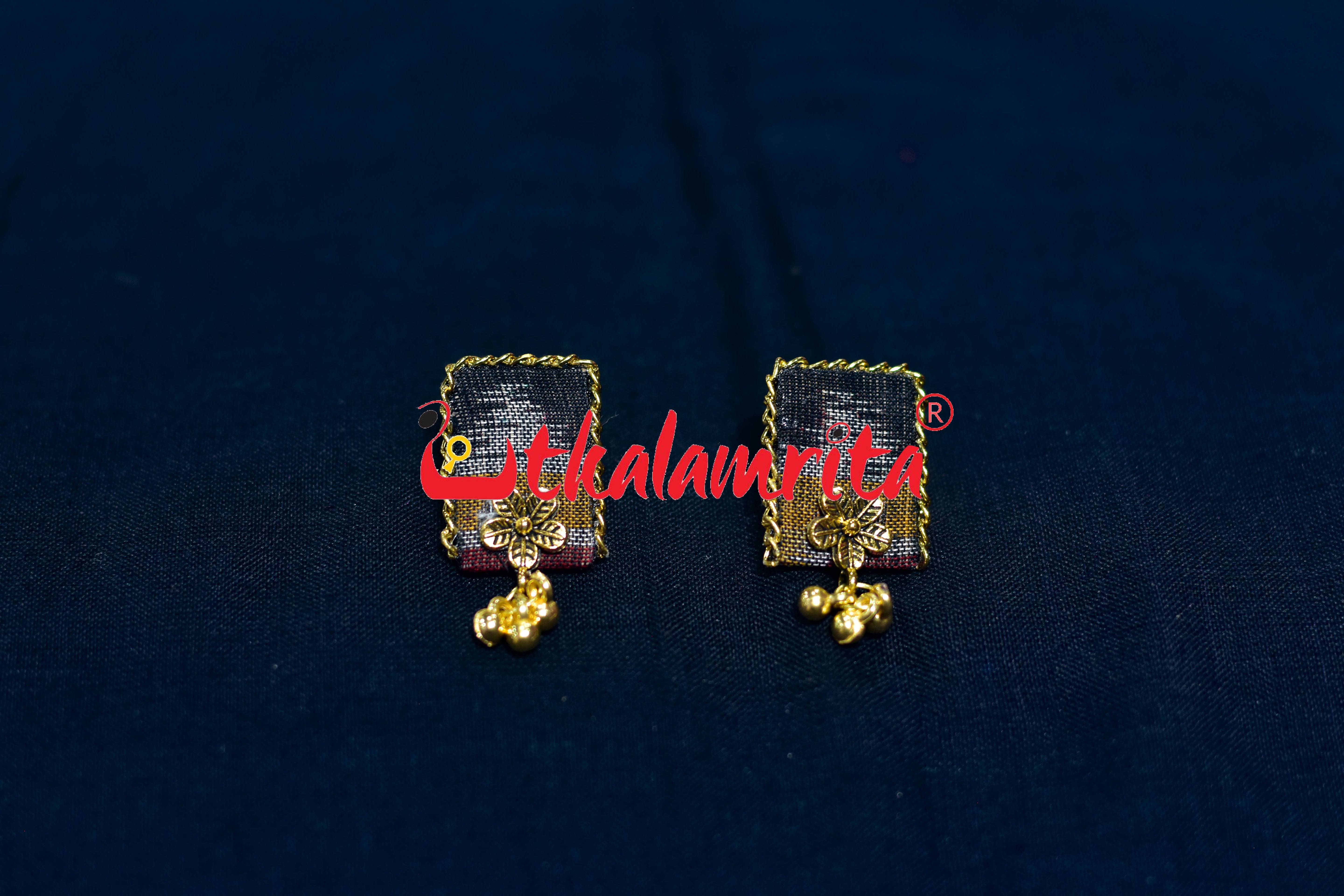 Golden Black Ikat Small Choker Set