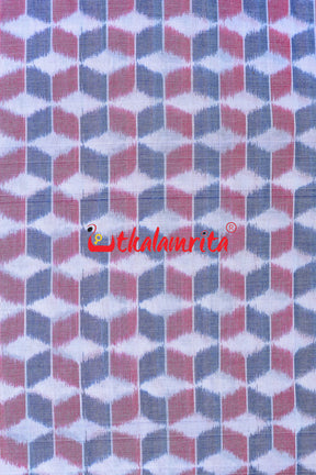 3D On White Sambalpuri Cotton (Fabric)