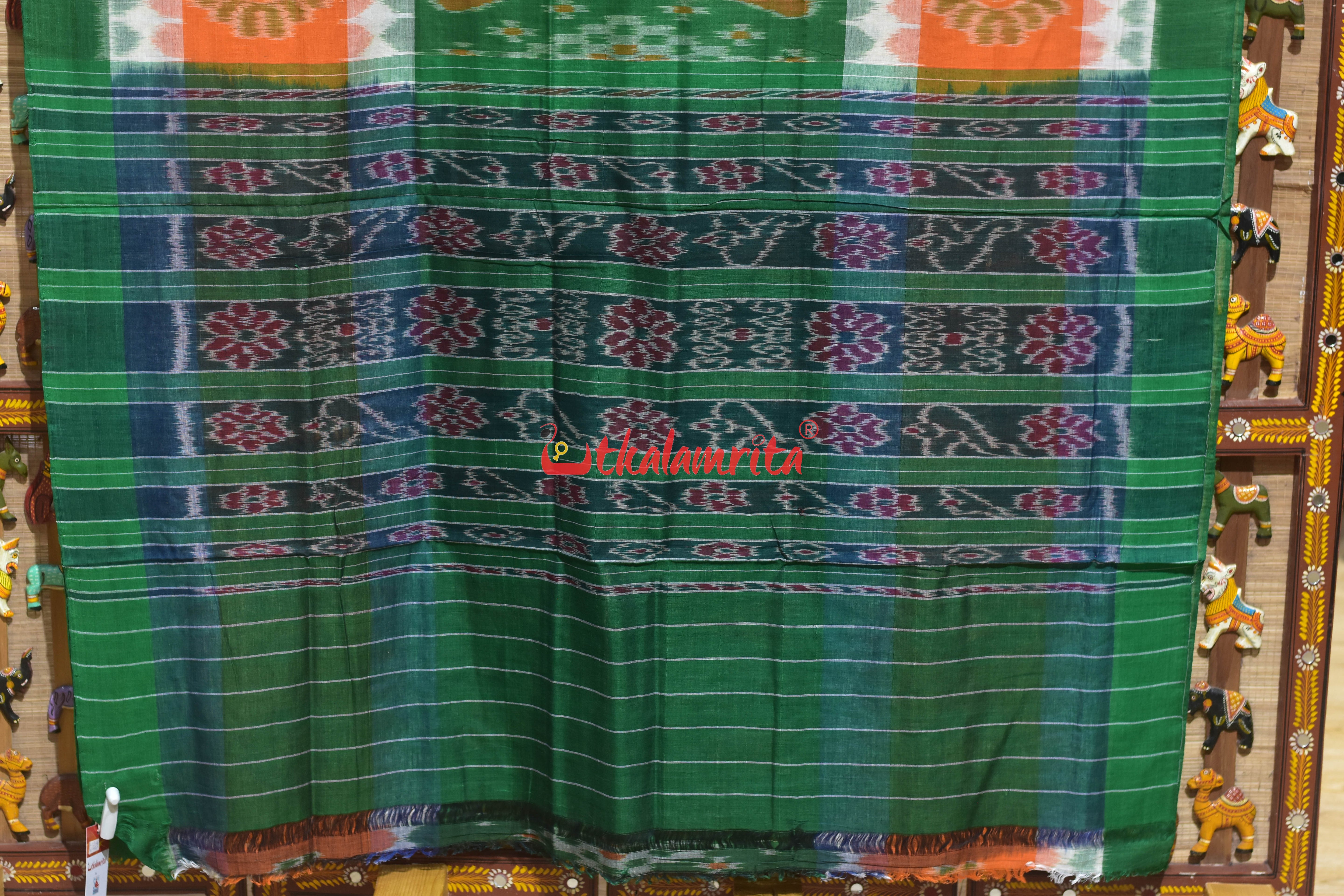 Triranga Love Pasapali Bandha Khandua Cotton Saree