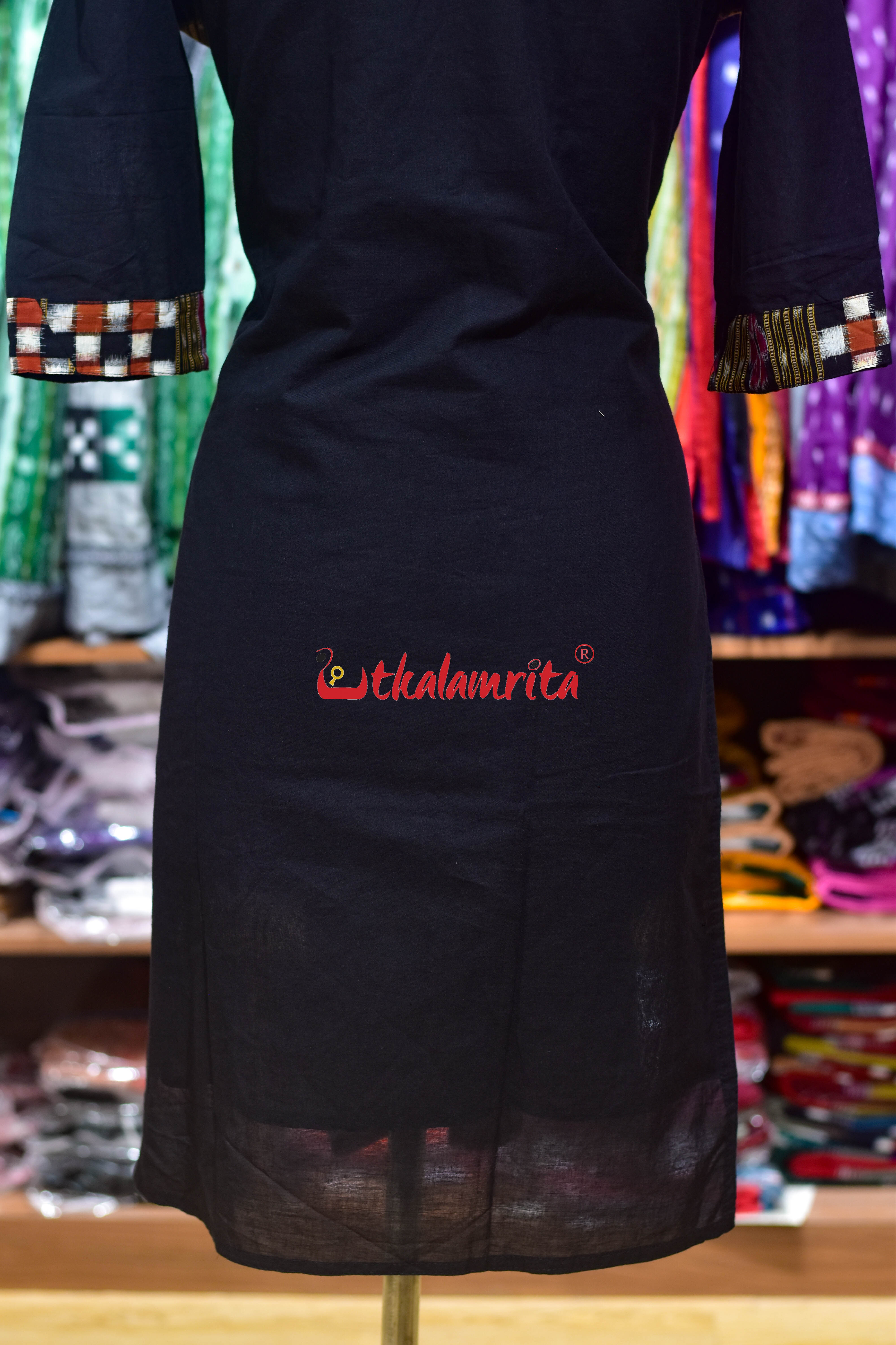 Black Middle Bichitrapuri (Ladies' Kurti)