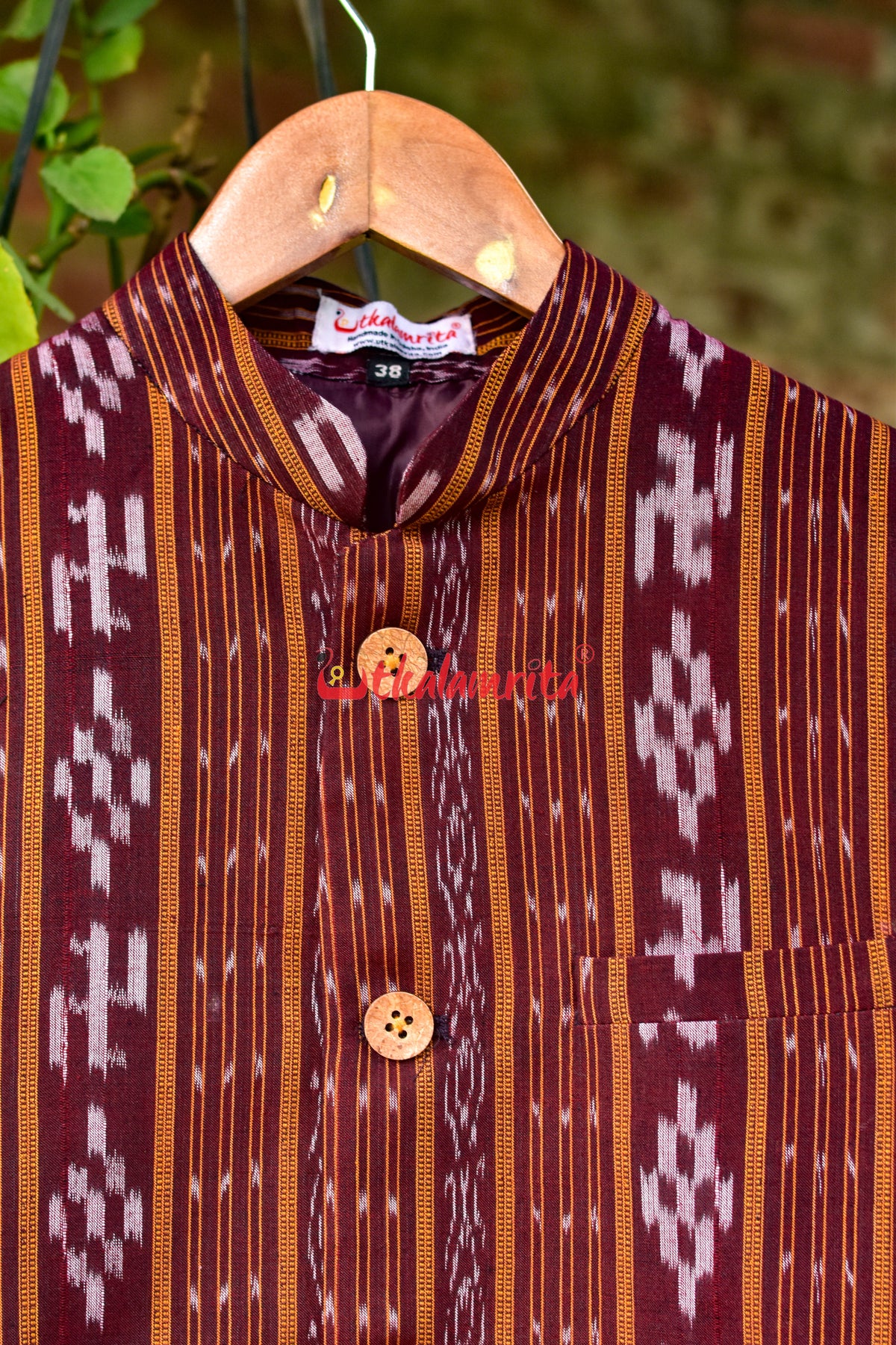 Maroon Swastik With Pasapali (Modi Jacket)