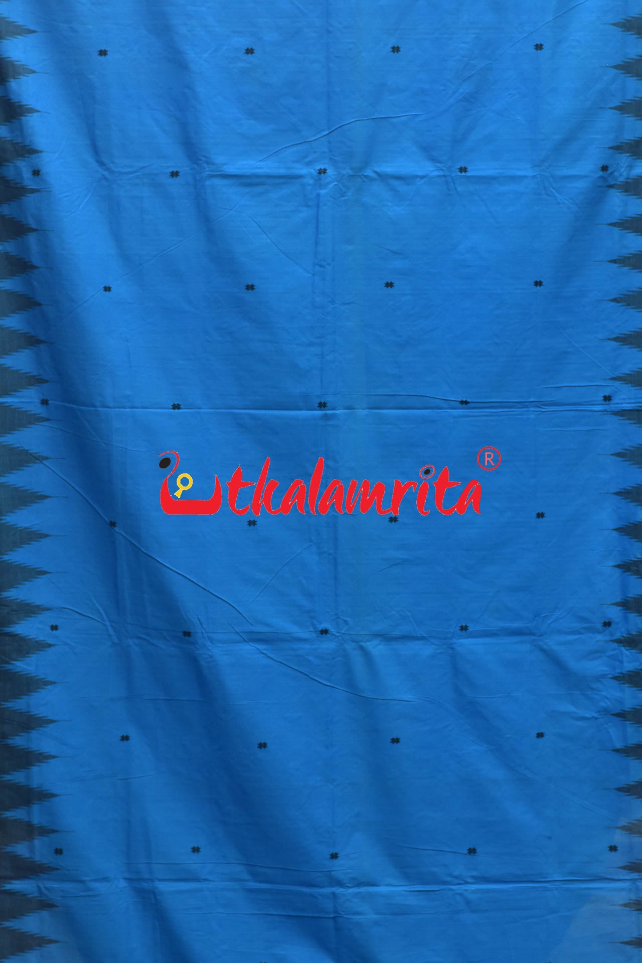 Ajanta Blue Original Ganjam Bomkai Double Pallu Cotton Saree