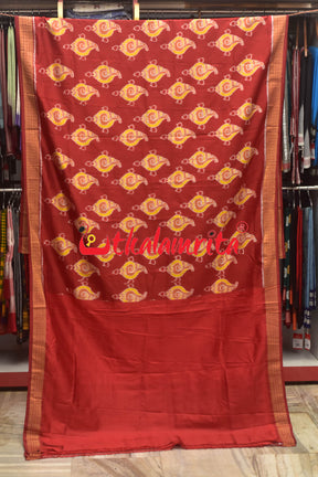 Sankha Geeta Gobinda Anchal Khandua Silk Saree