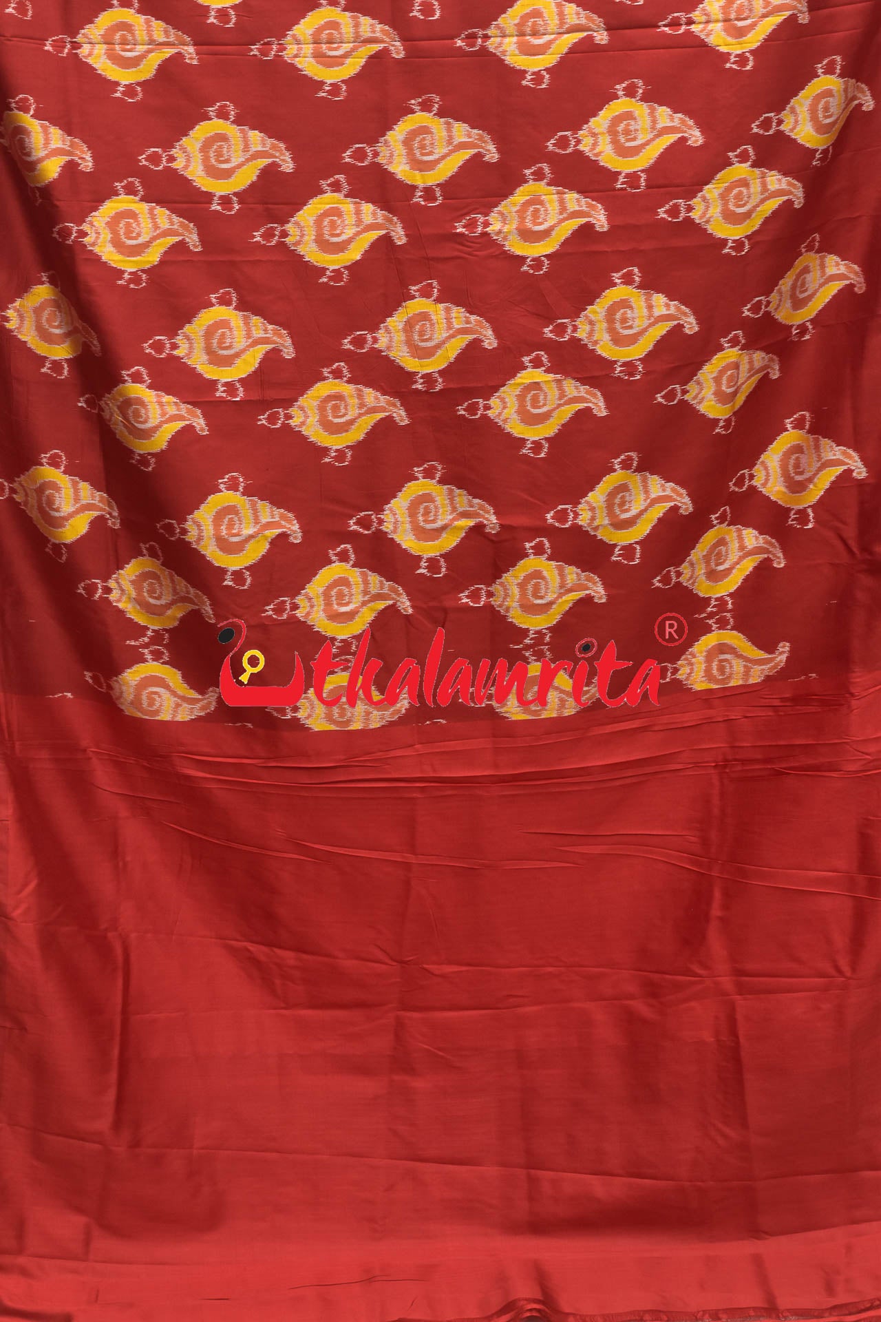 Sankha Geeta Gobinda Anchal Khandua Silk Saree