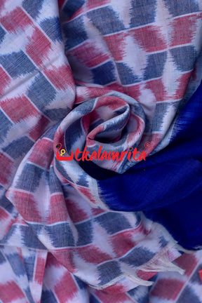 3D On White Sambalpuri Cotton (Fabric)