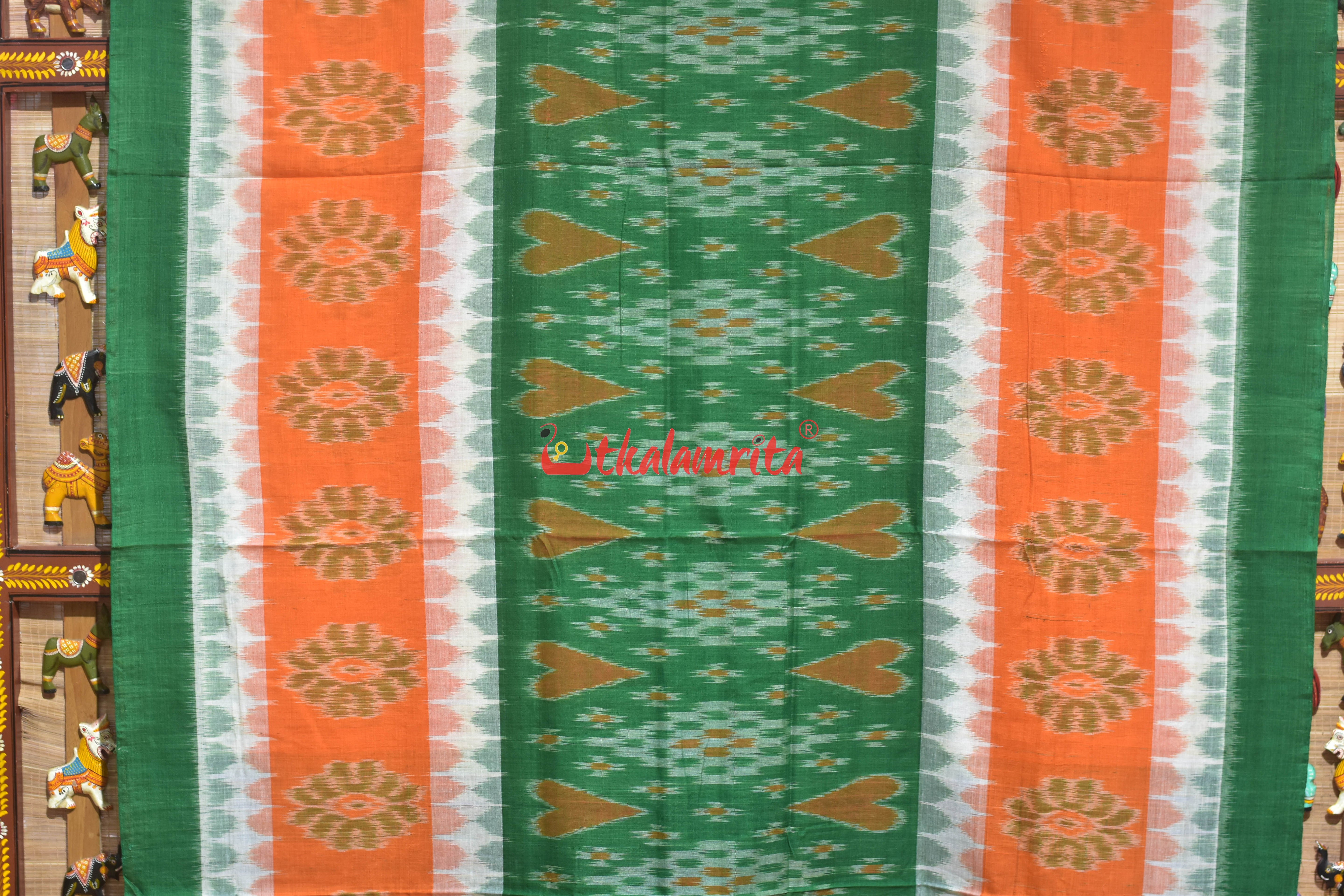 Triranga Love Pasapali Bandha Khandua Cotton Saree