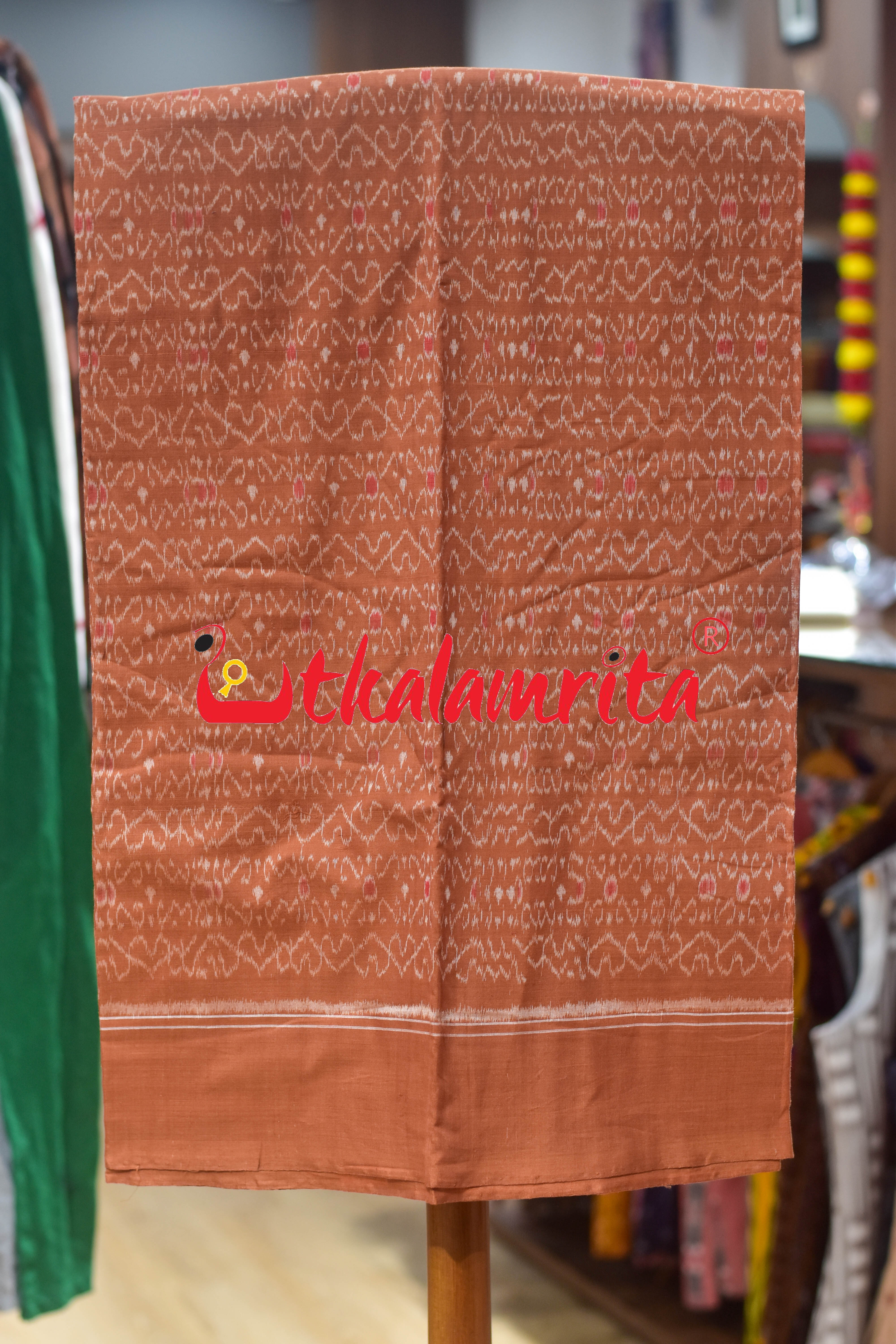 Brown Red S Bandha Cotton Dress Set